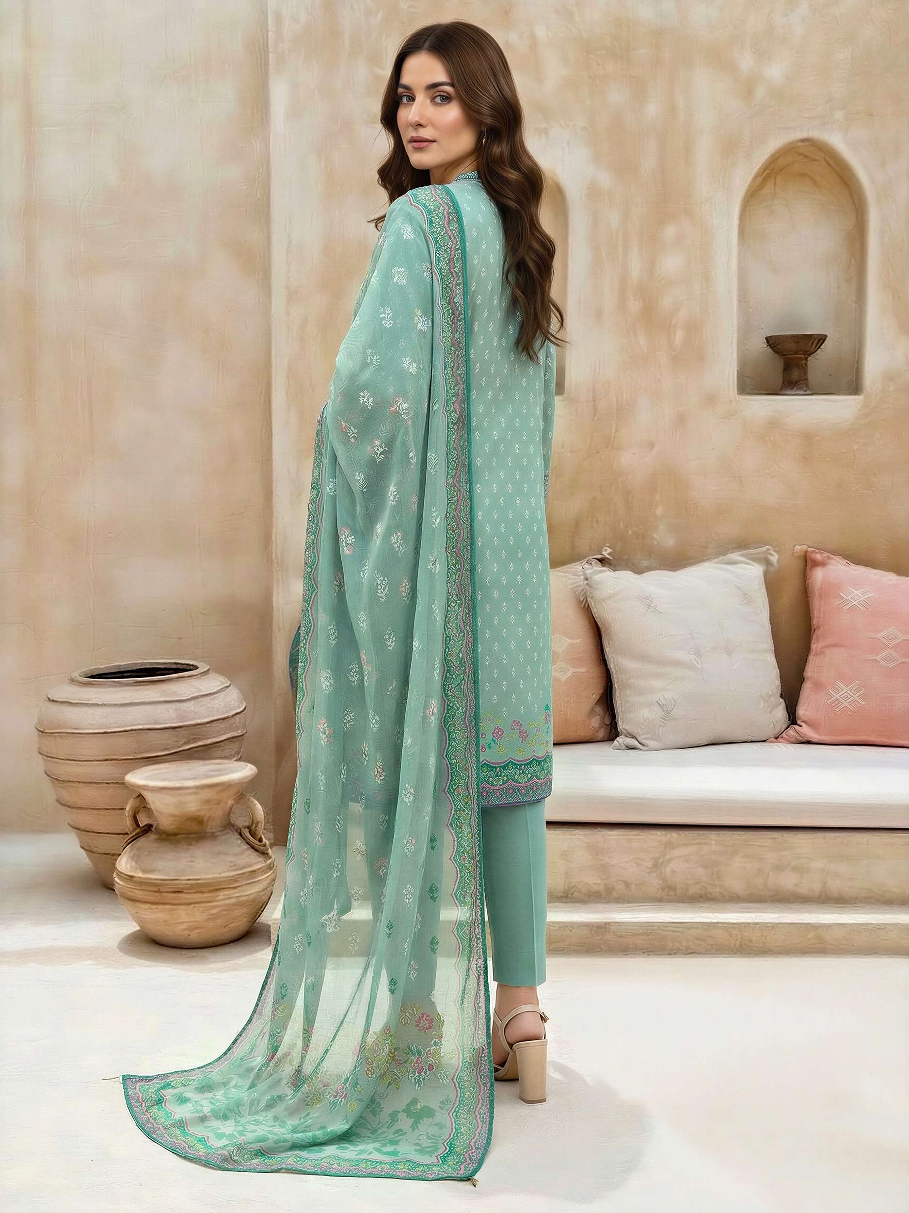 3 Piece Lawn Suit (Unstitched) - Image 3