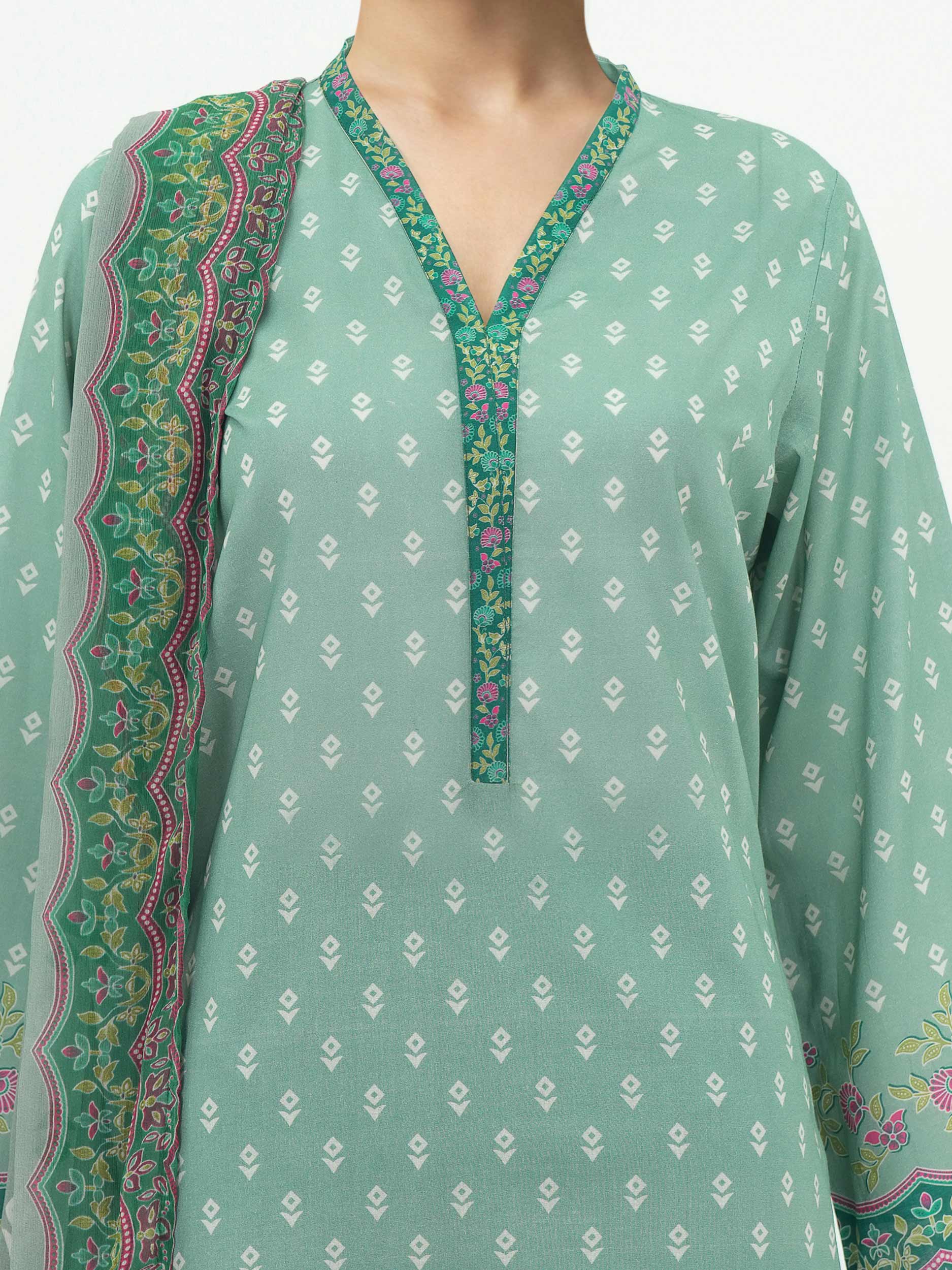 3 Piece Lawn Suit (Unstitched) - Image 4