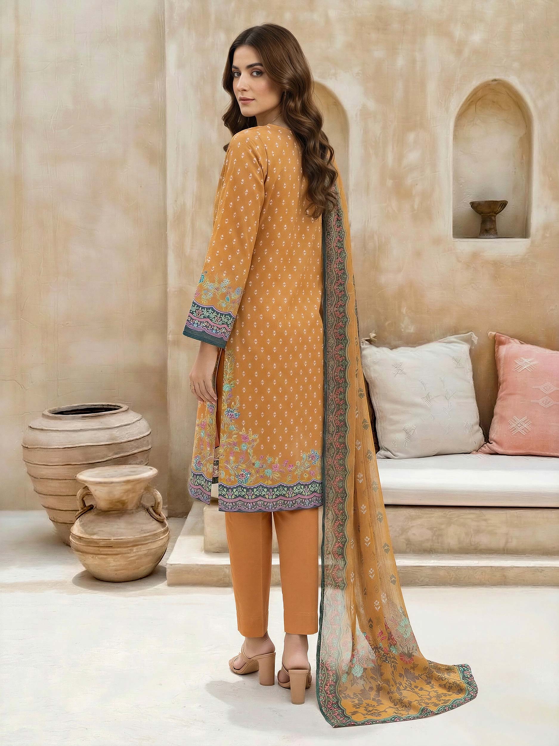 3 Piece Lawn Suit (Unstitched) - Image 3