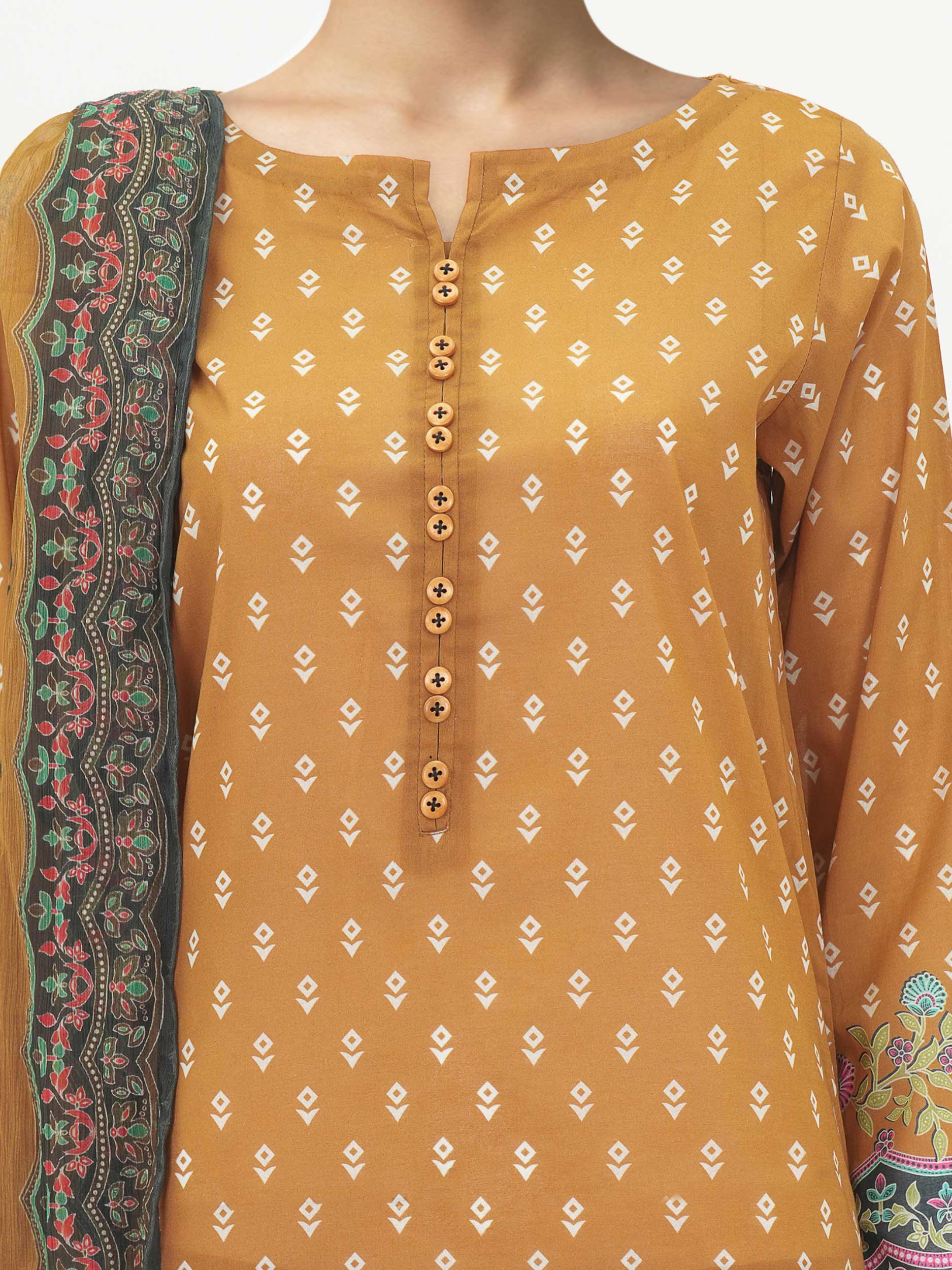 3 Piece Lawn Suit (Unstitched) - Image 4