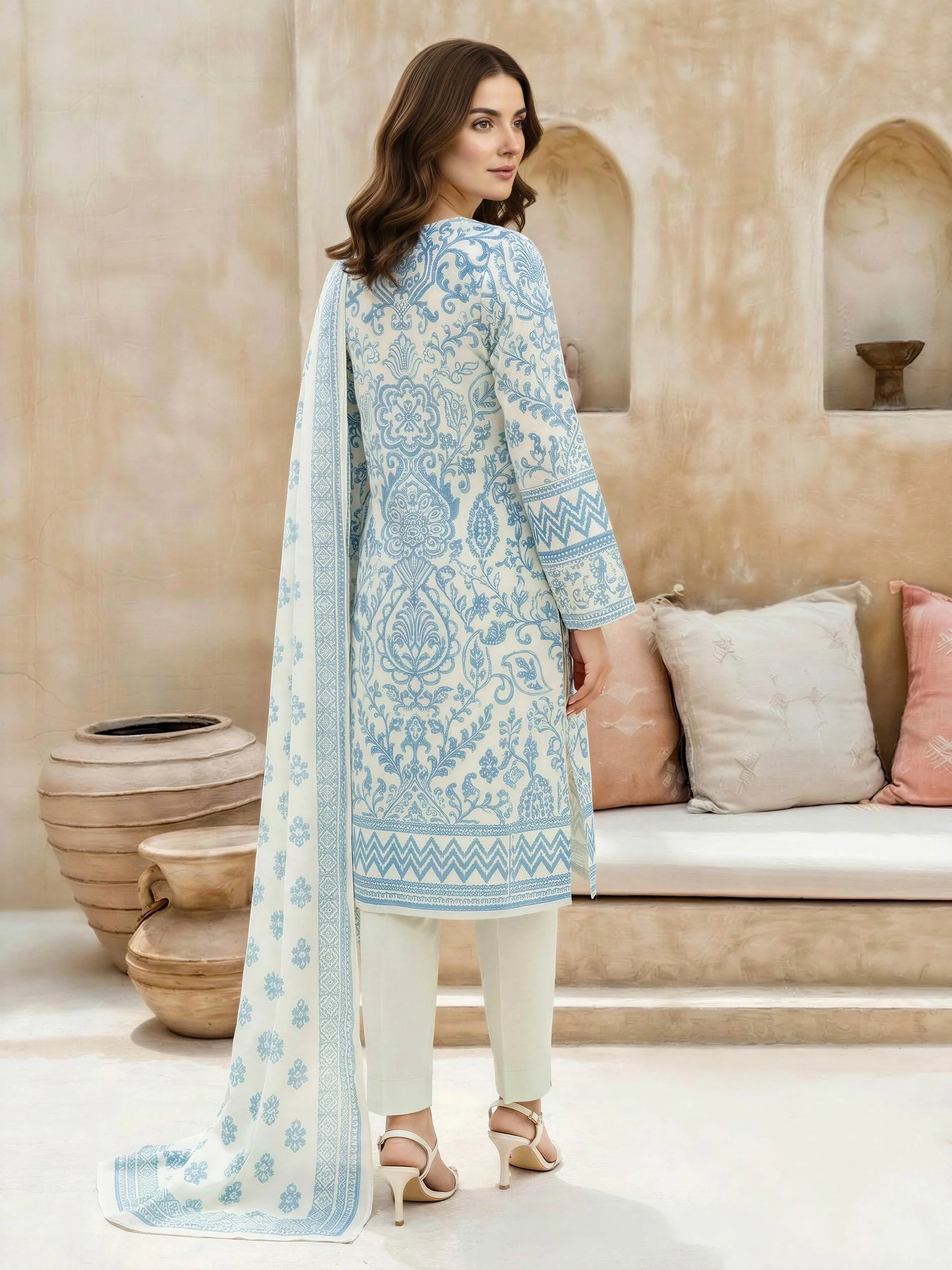 3 Piece Lawn Suit (Unstitched) - Image 3