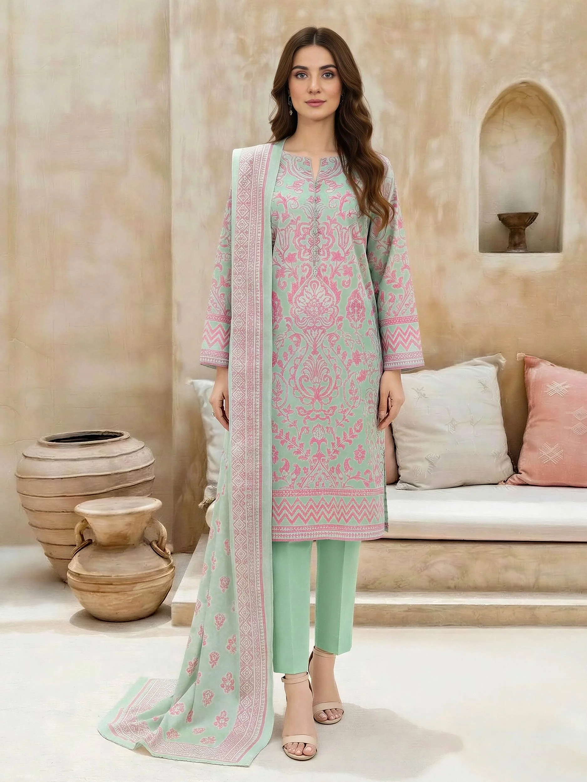 3 Piece Lawn Suit (Unstitched) - Image 2