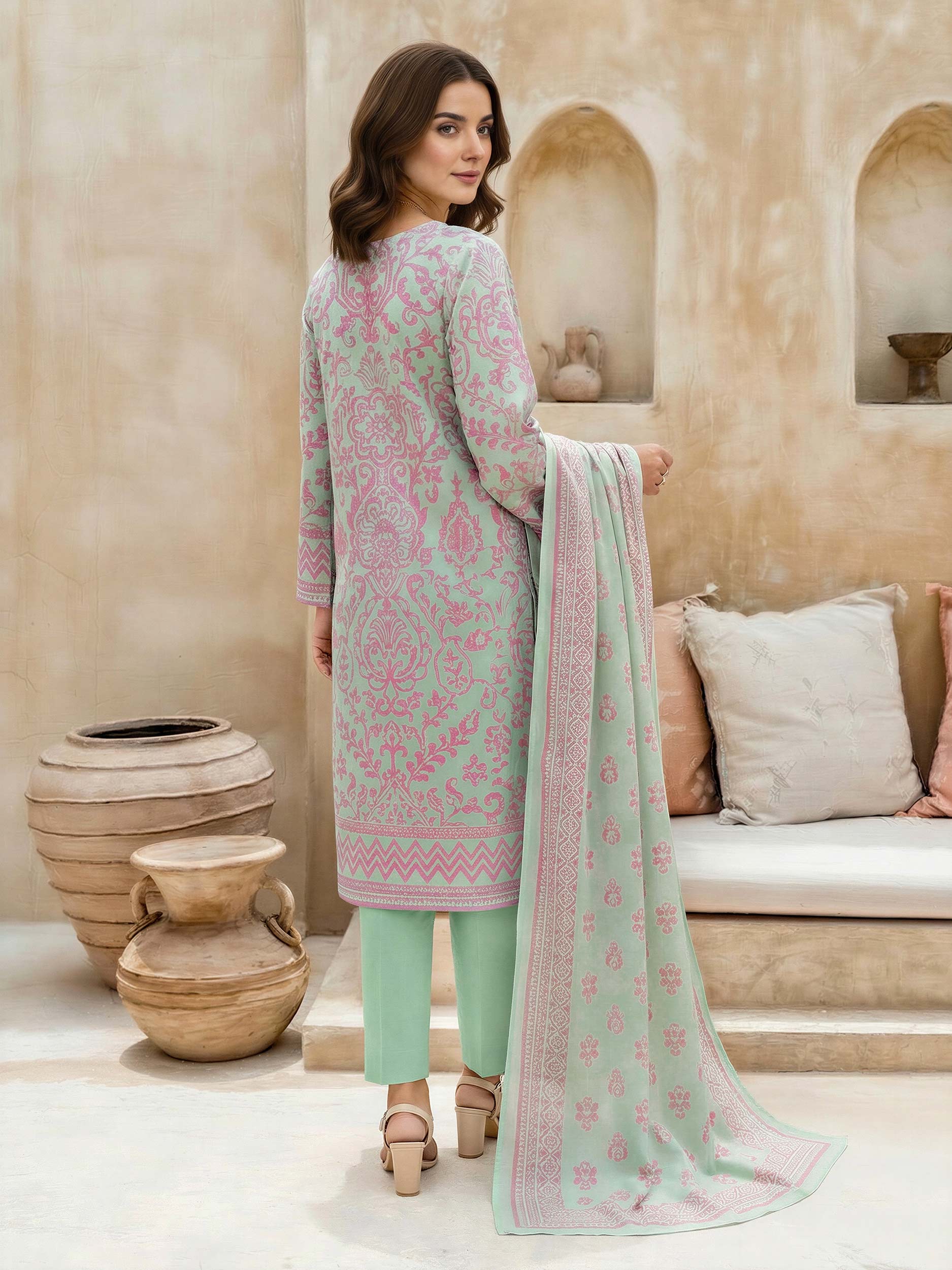 3 Piece Lawn Suit (Unstitched) - Image 3