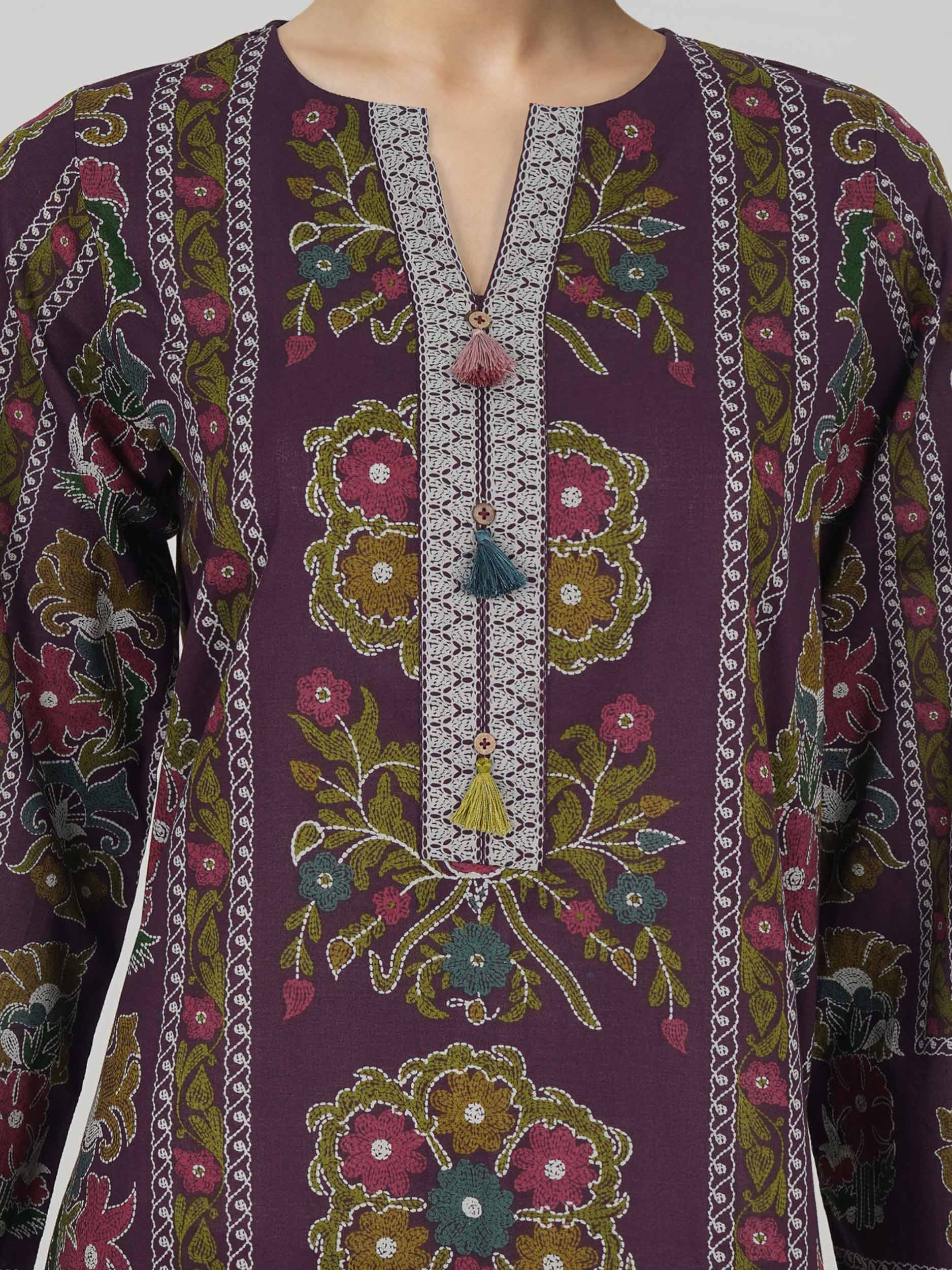 3 Piece Lawn Suit- Printed (Unstitched) - Image 4