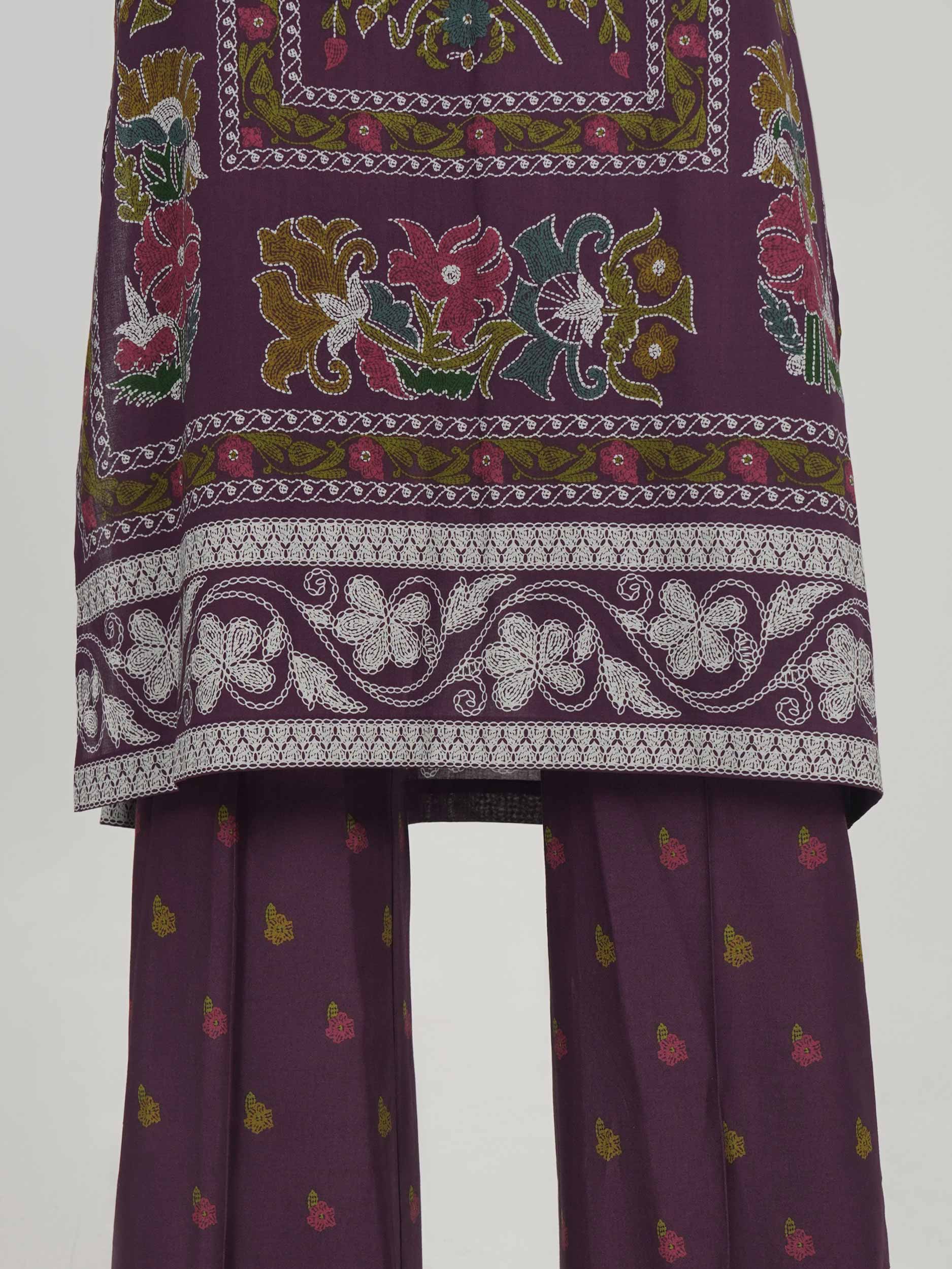 3 Piece Lawn Suit- Printed (Unstitched) - Image 5