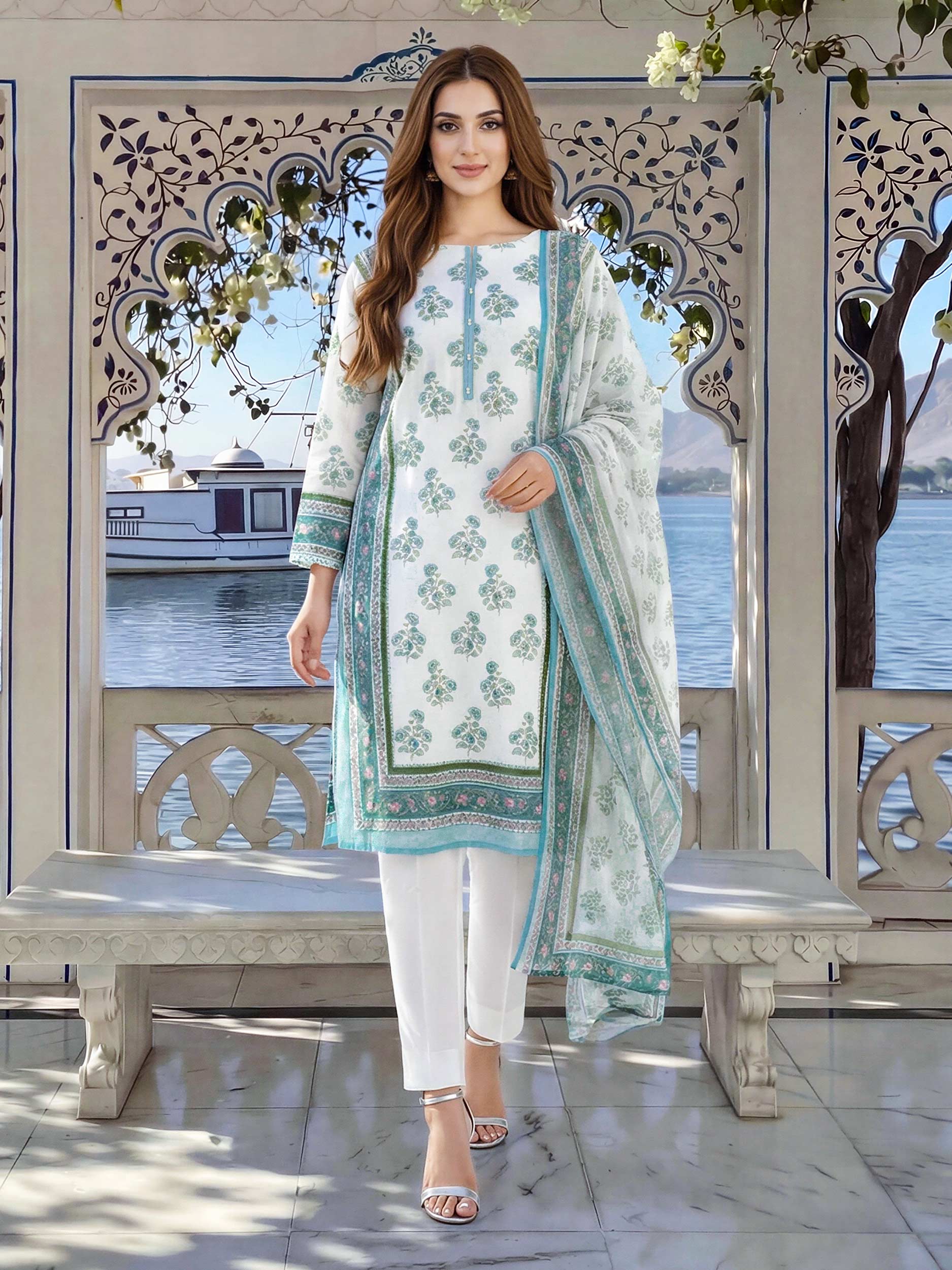 2 Piece Lawn Suit (Unstitched) - Image 2