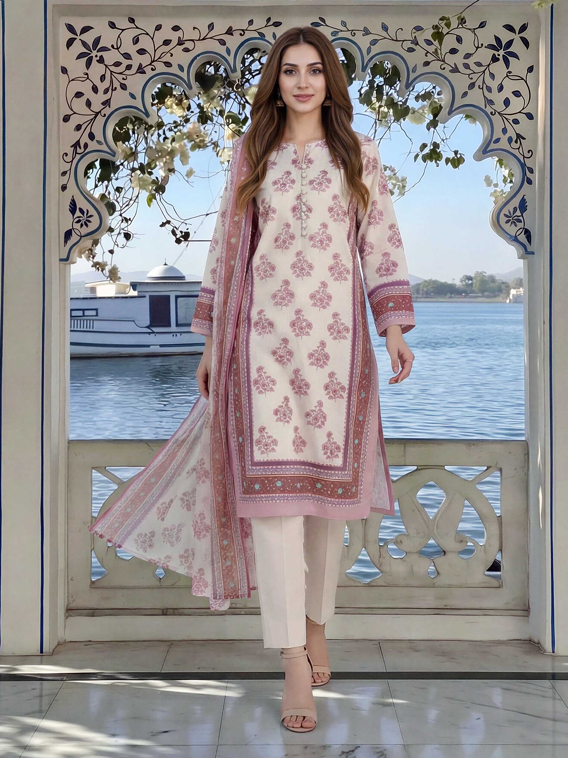 2 Piece Lawn Suit (Unstitched) - Image 2