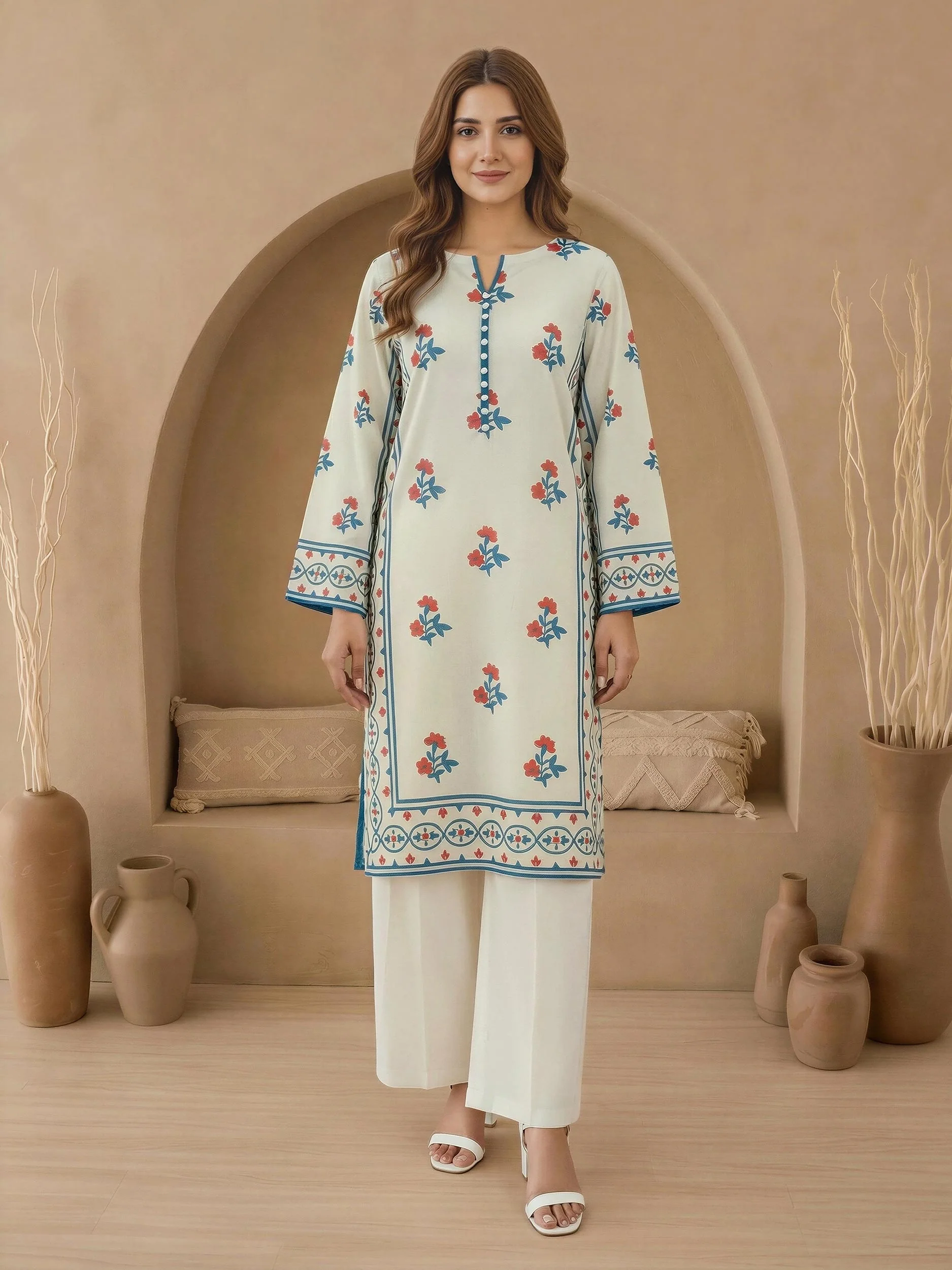 Lawn Slub Shirt (Unstitched) - Image 2