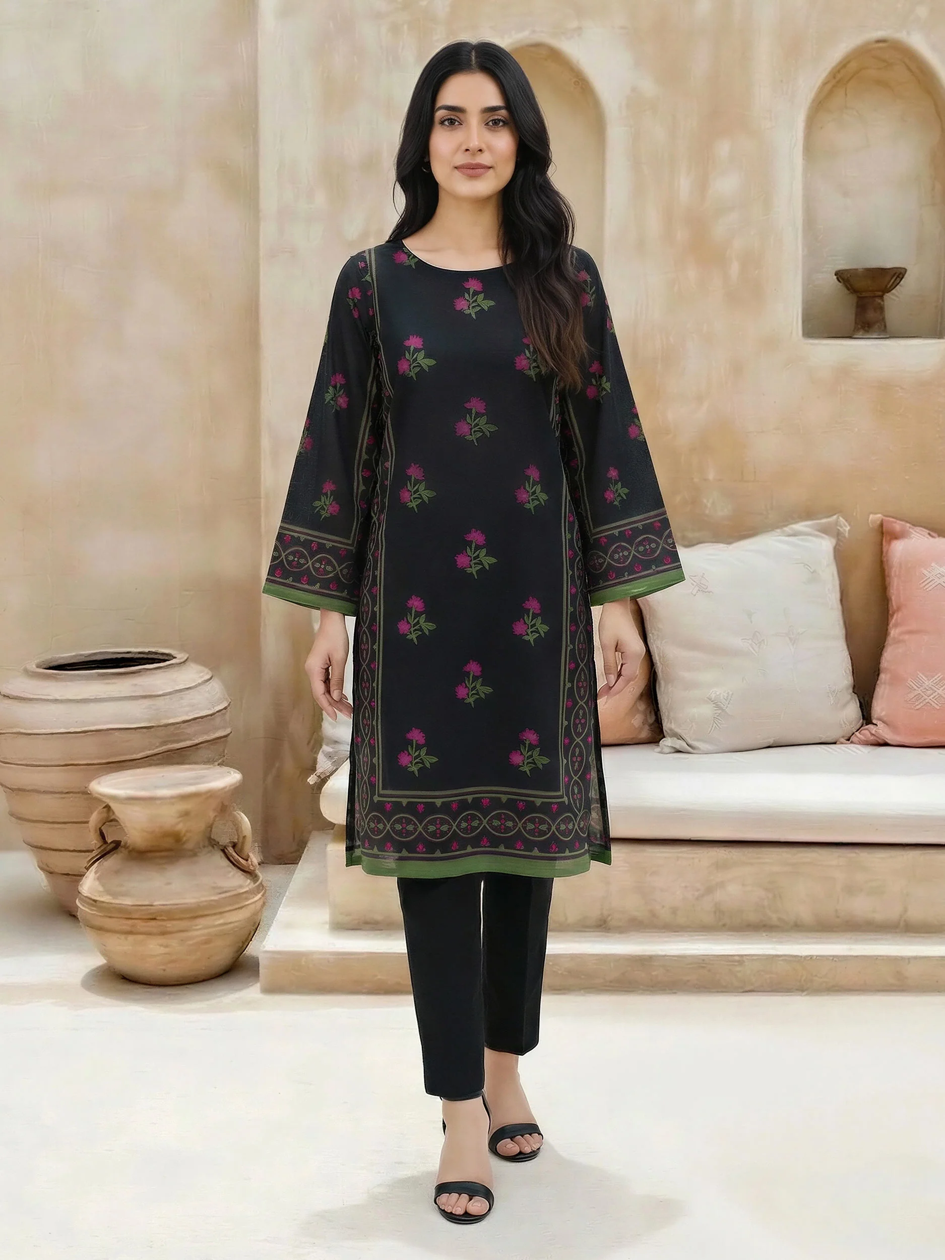 Lawn Slub Shirt (Unstitched) - Image 2
