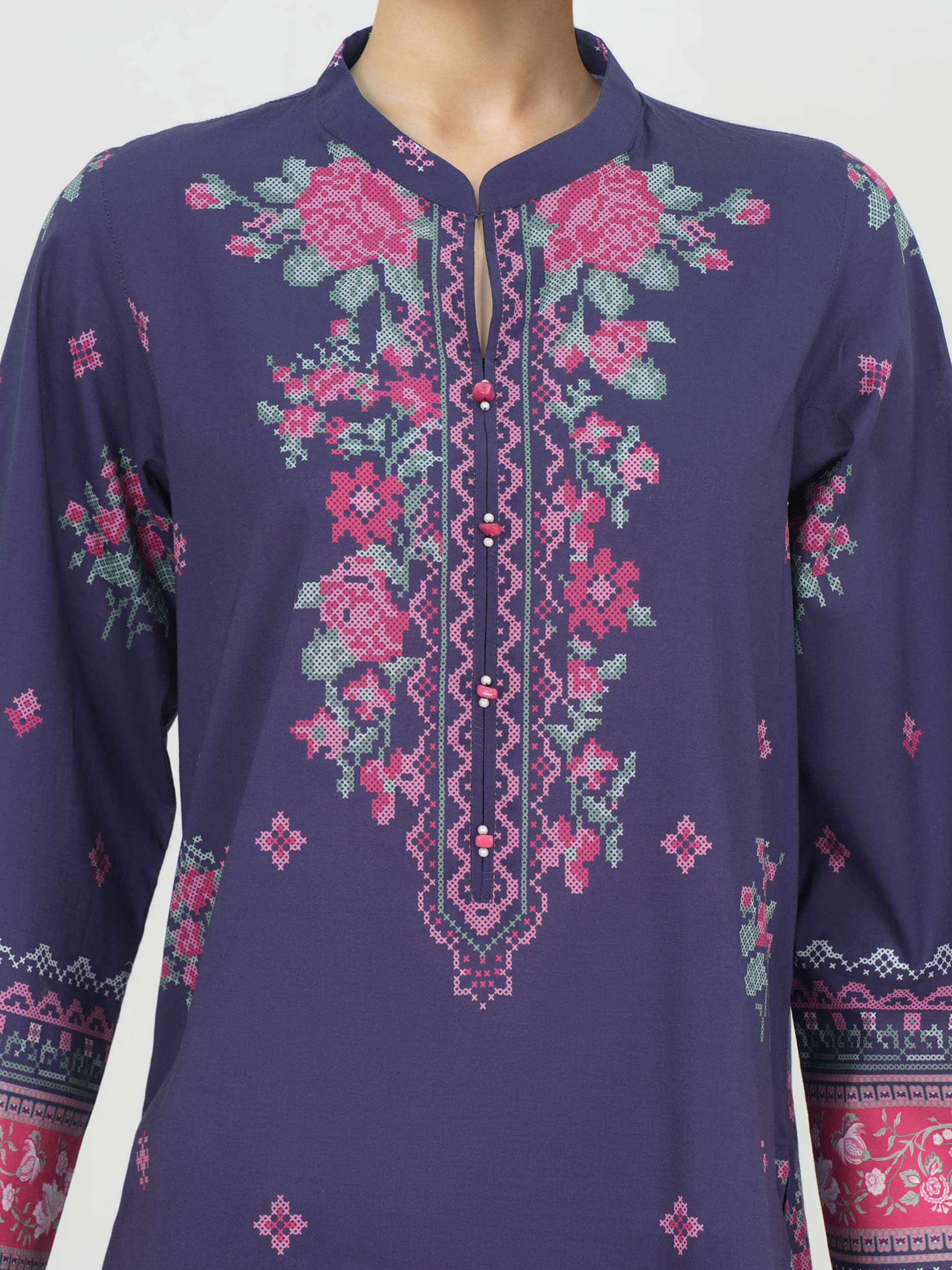 3 Piece Lawn Suit- Printed (Unstitched) - Image 4