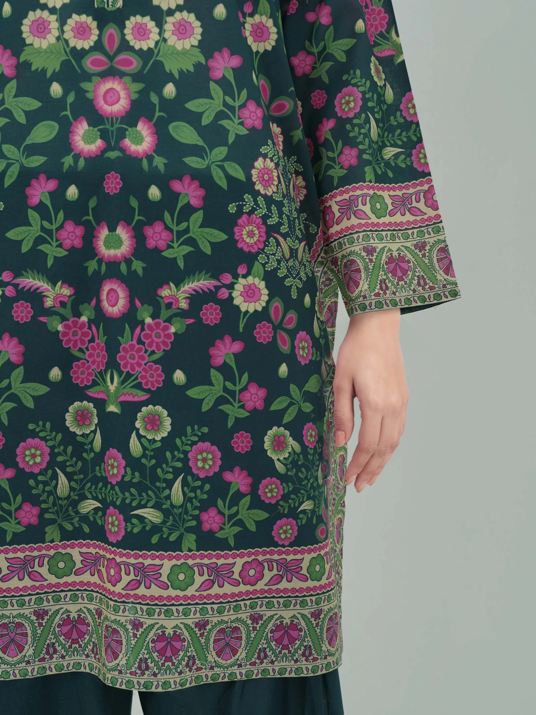 3 Piece Lawn Suit- Printed (Unstitched) - Image 5