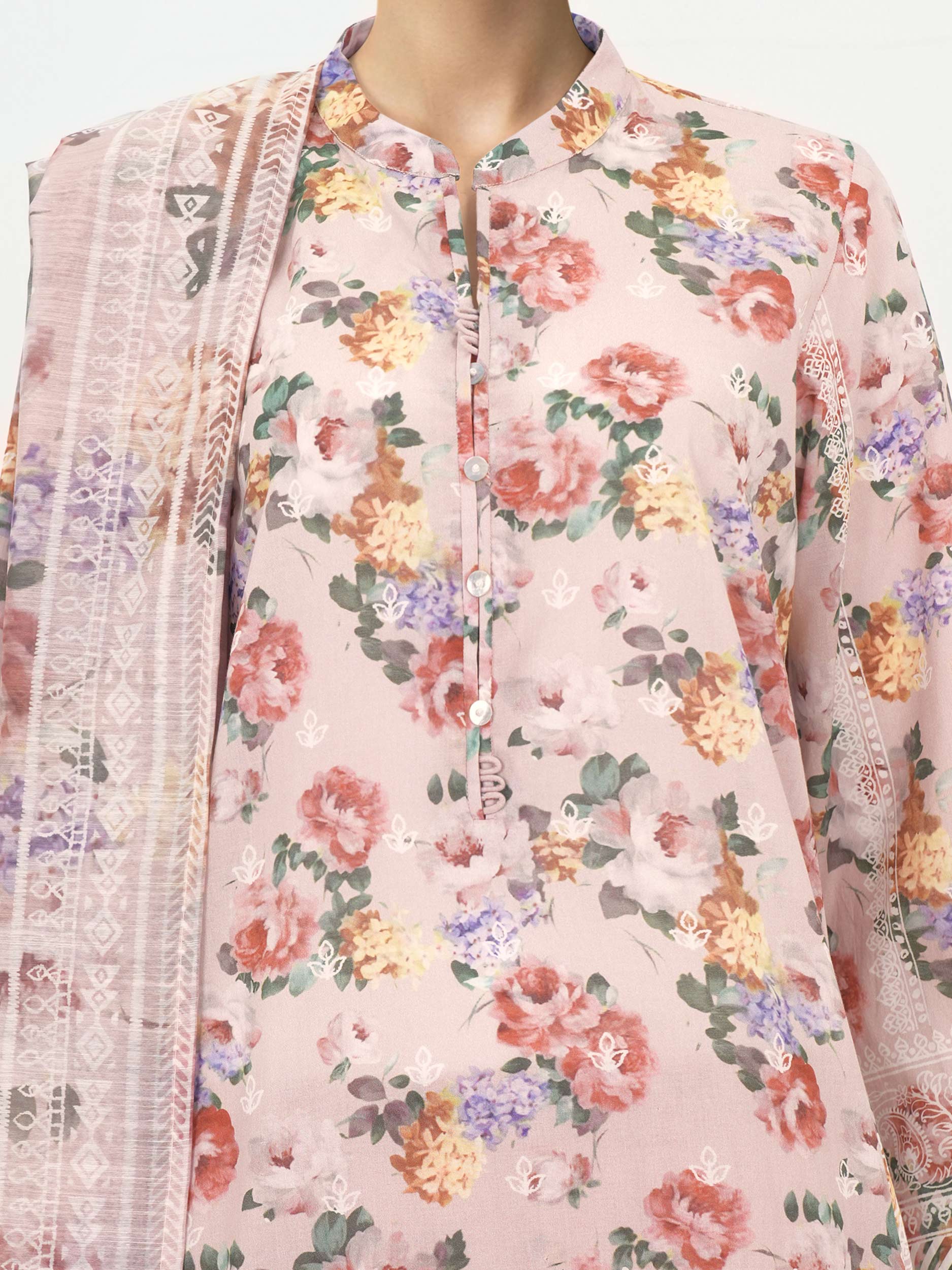 3 Piece Lawn Suit- Printed (Unstitched) - Image 4