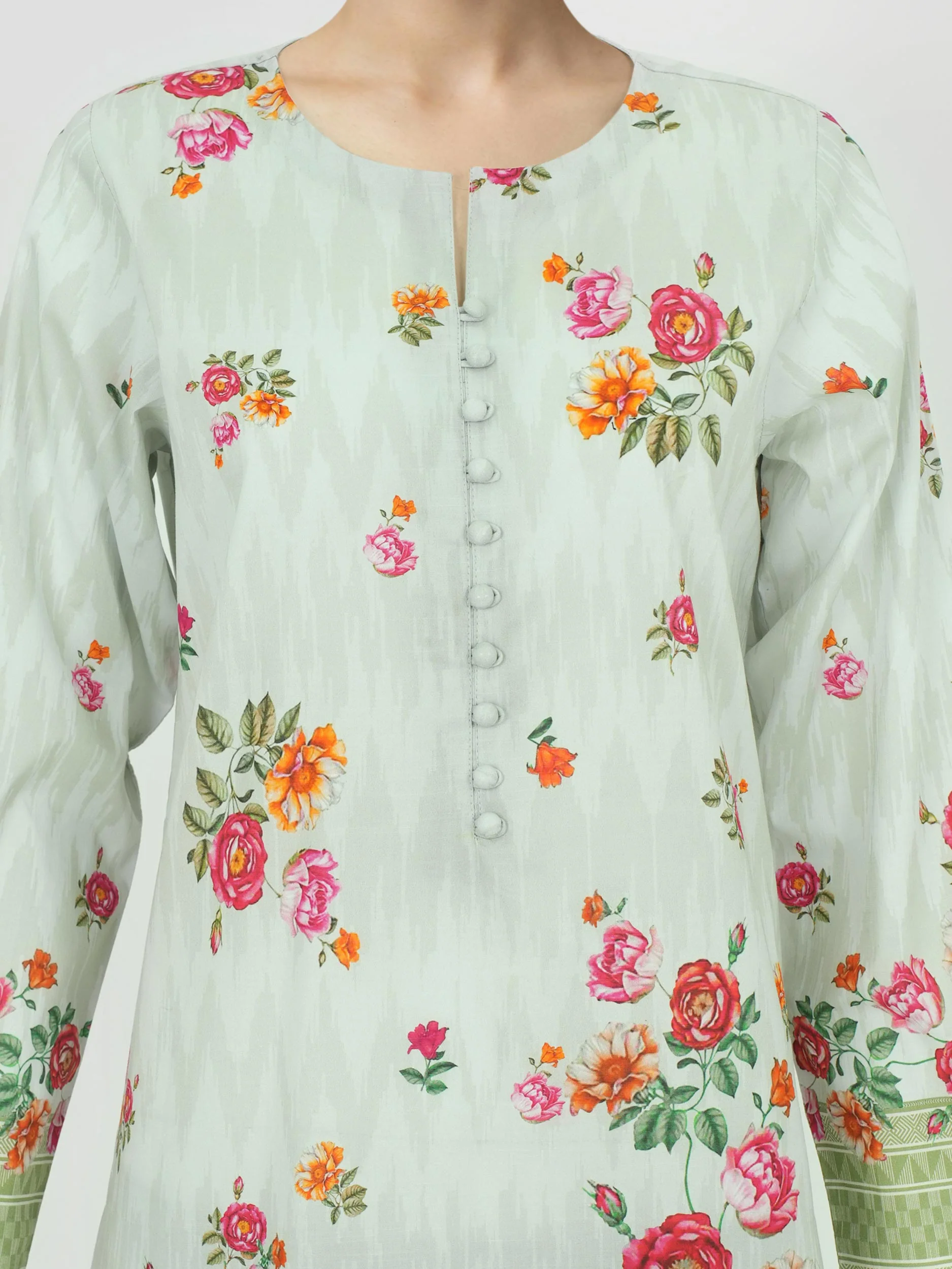3 Piece Lawn Slub Suit- Printed (Unstitched) - Image 4