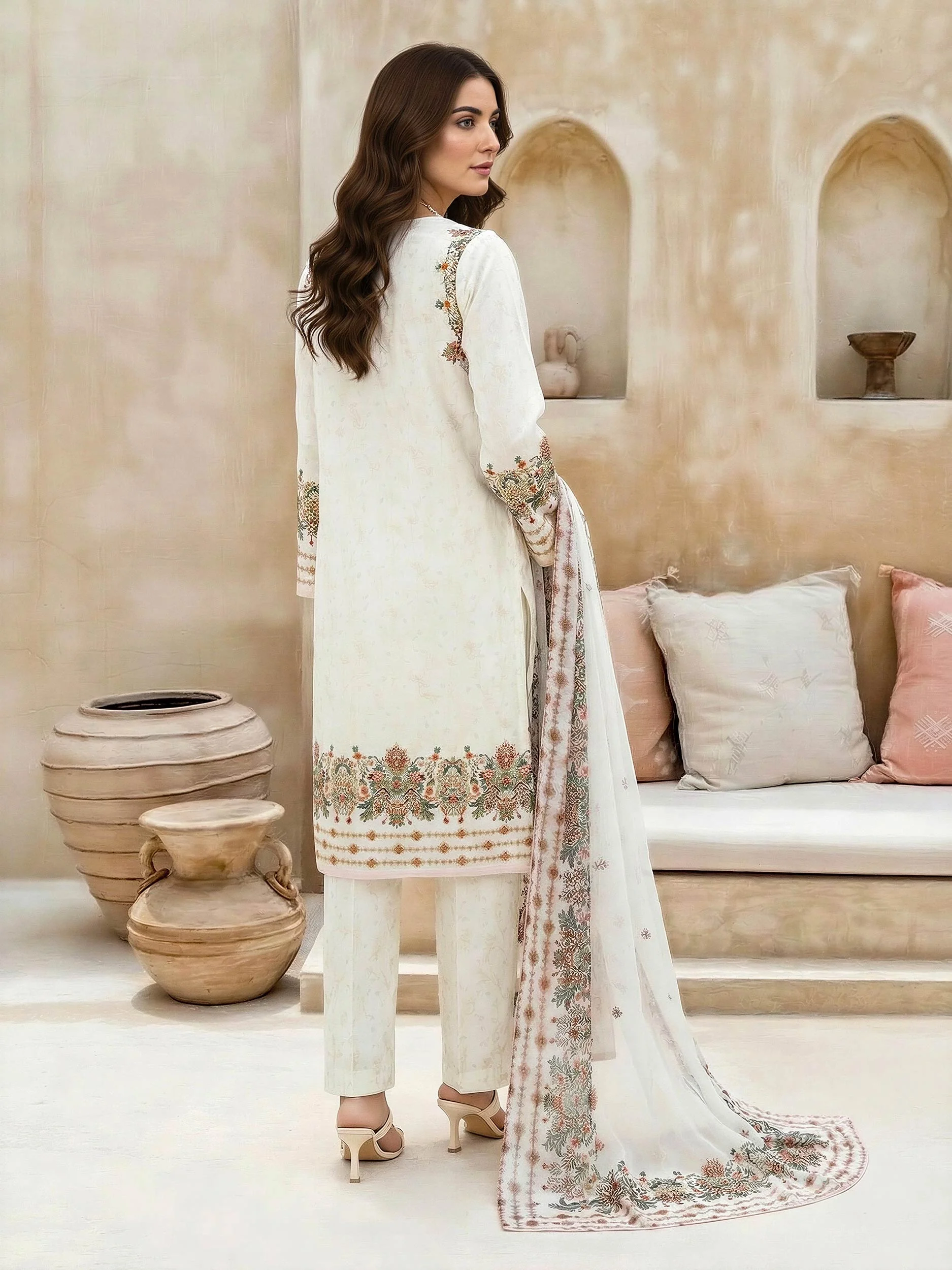3 Piece Lawn Suit (Unstitched) - Image 3