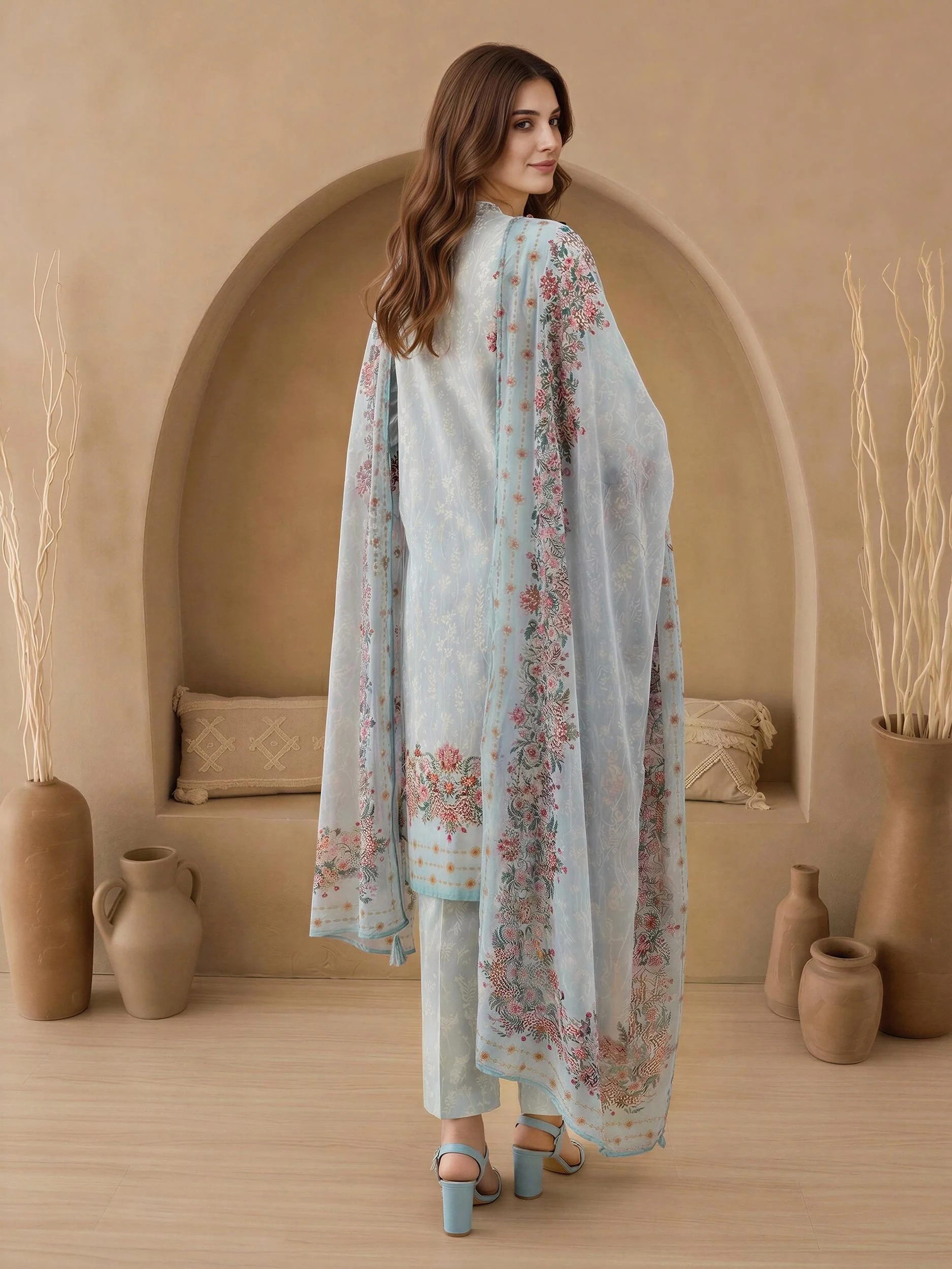 3 Piece Lawn Suit (Unstitched) - Image 3