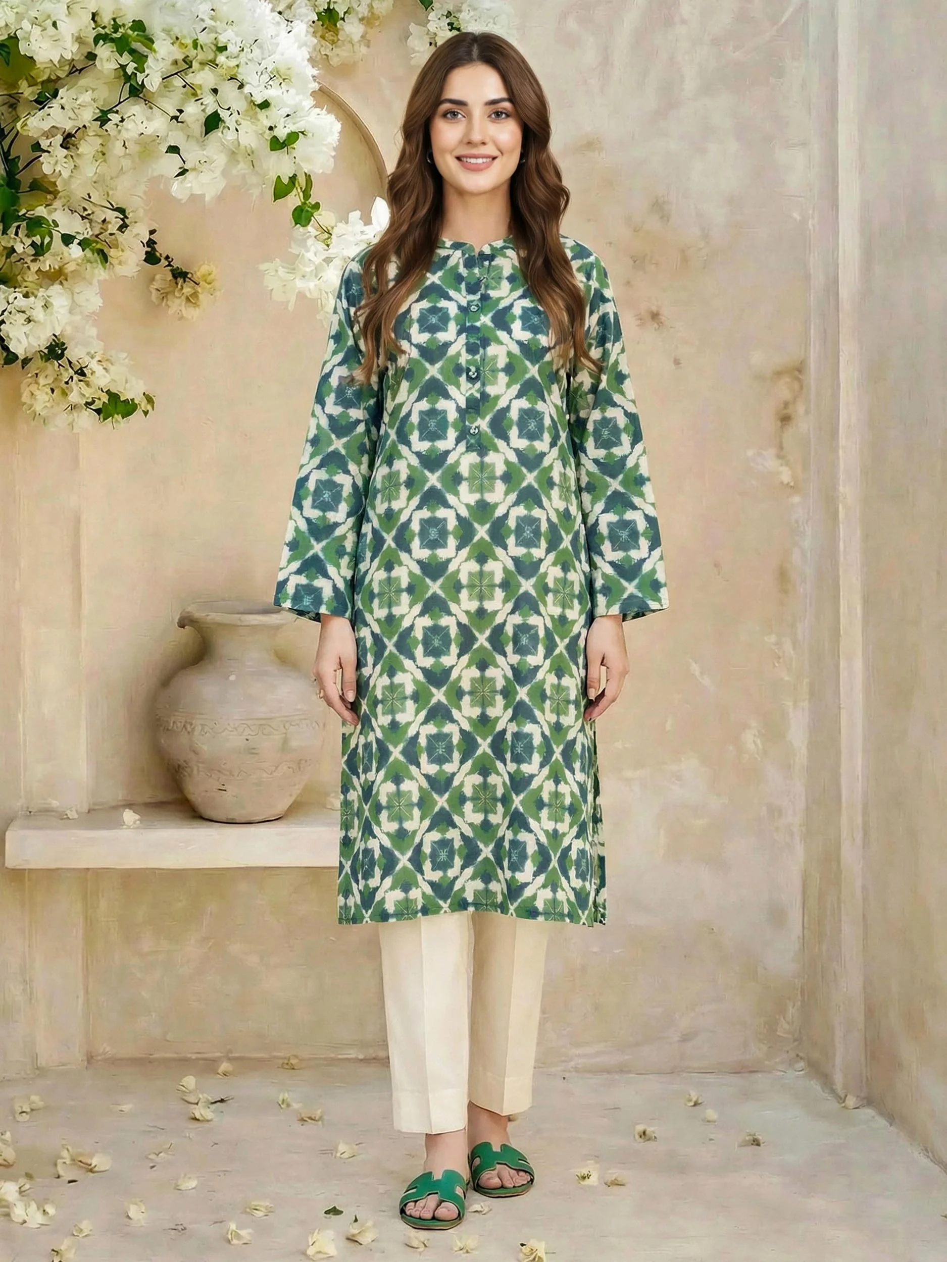 Lawn Suit- Printed (Unstitched) - Image 2