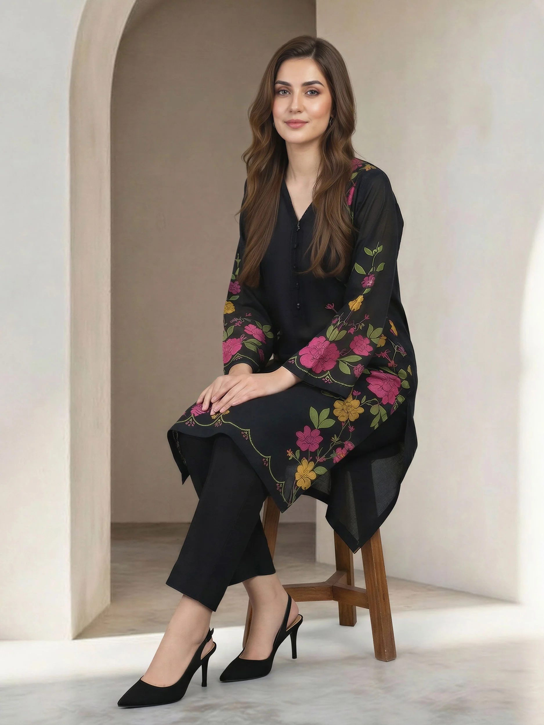 2 Piece Lawn Suit- Printed (Unstitched) - Image 3