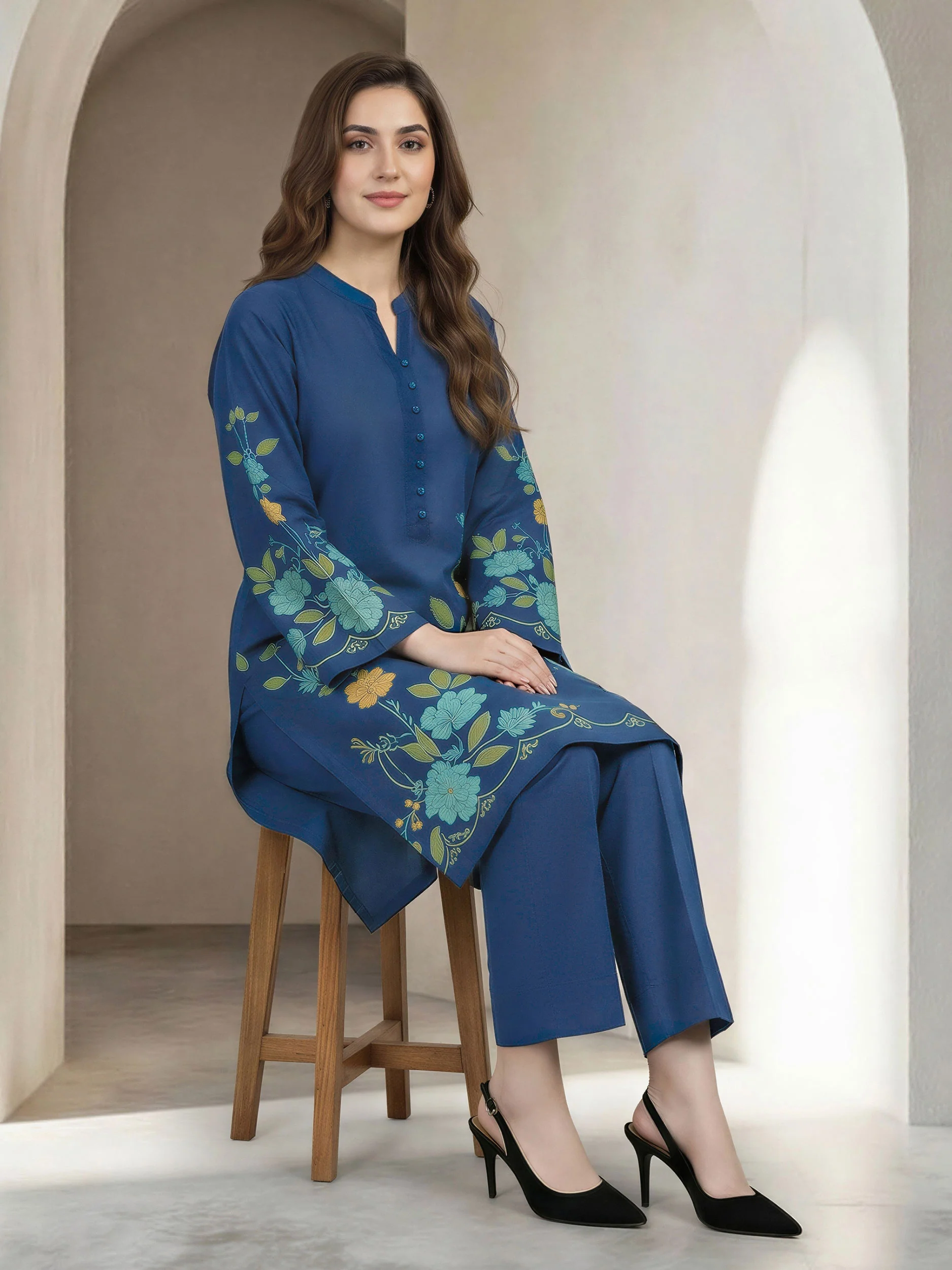 2 Piece Lawn Suit- Printed (Unstitched) - Image 2