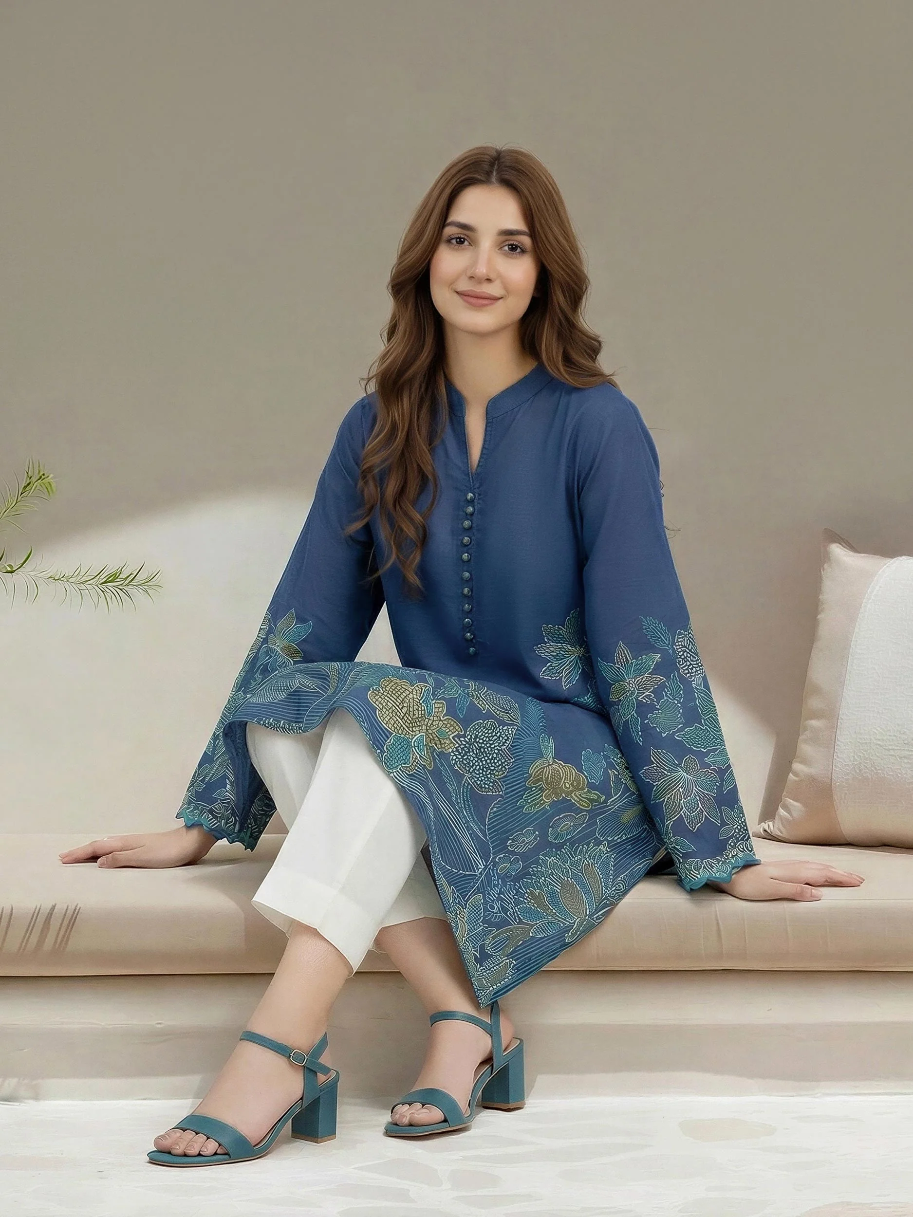 Lawn Shirt- Printed (Unstitched) - Image 3