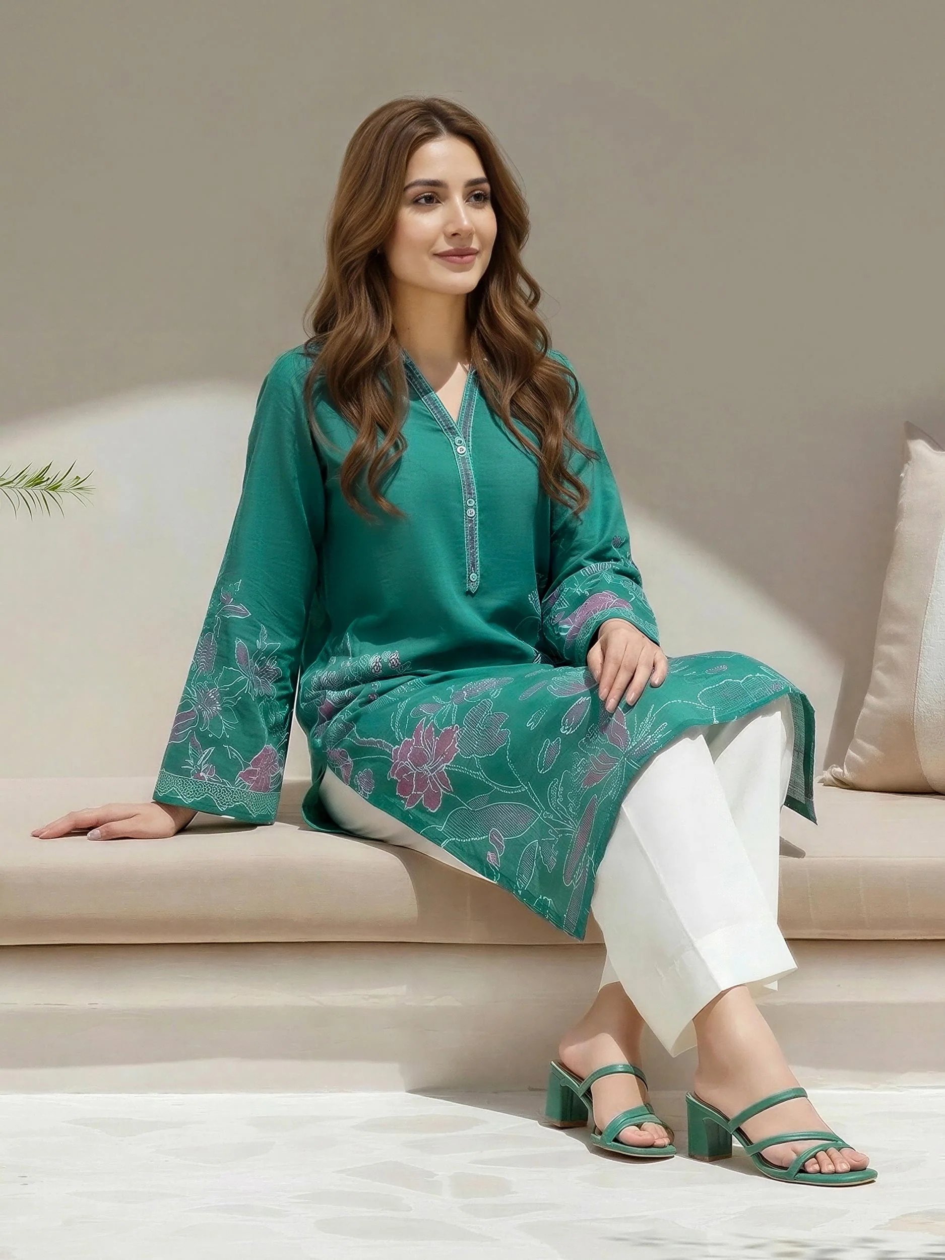 Lawn Shirt- Printed (Unstitched) - Image 3
