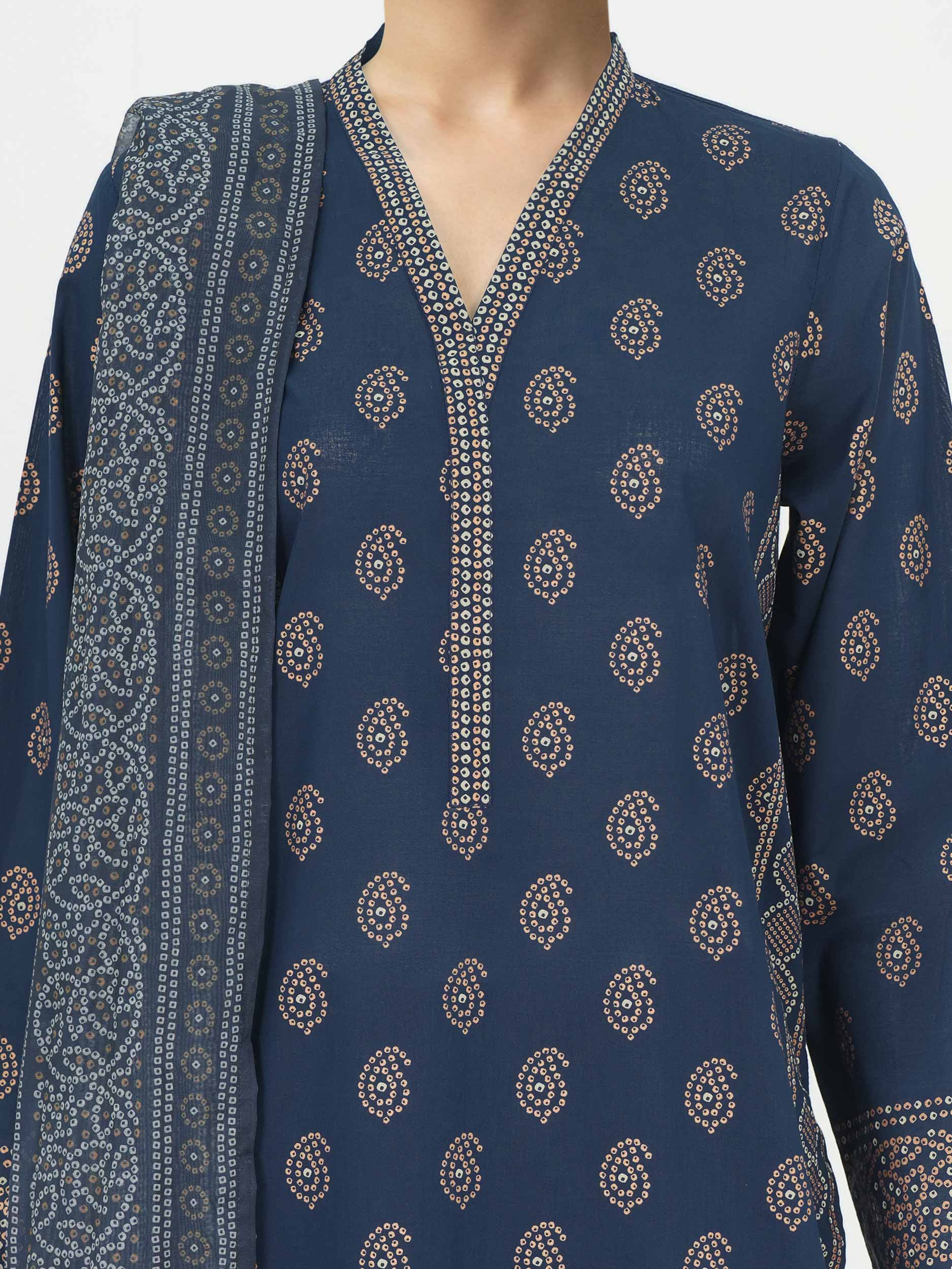 3 Piece Lawn Suit- Paste Printed (Unstitched) - Image 4