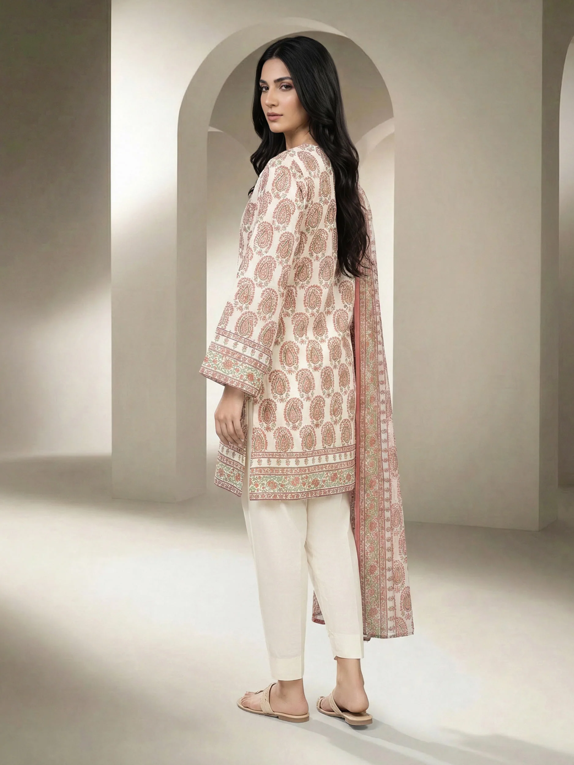 3 Piece Lawn Suit (Unstitched) - Image 3