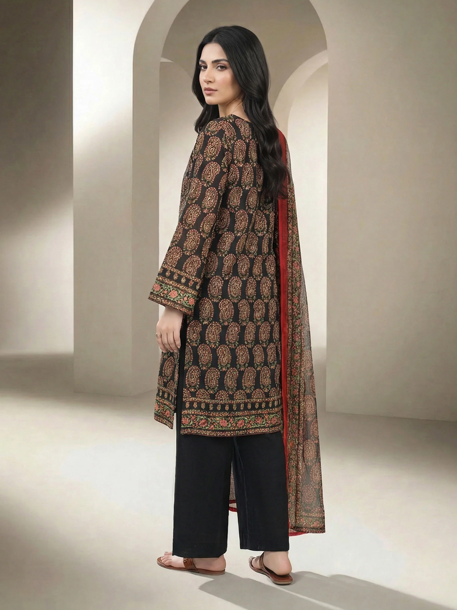 3 Piece Lawn Suit (Unstitched) - Image 3