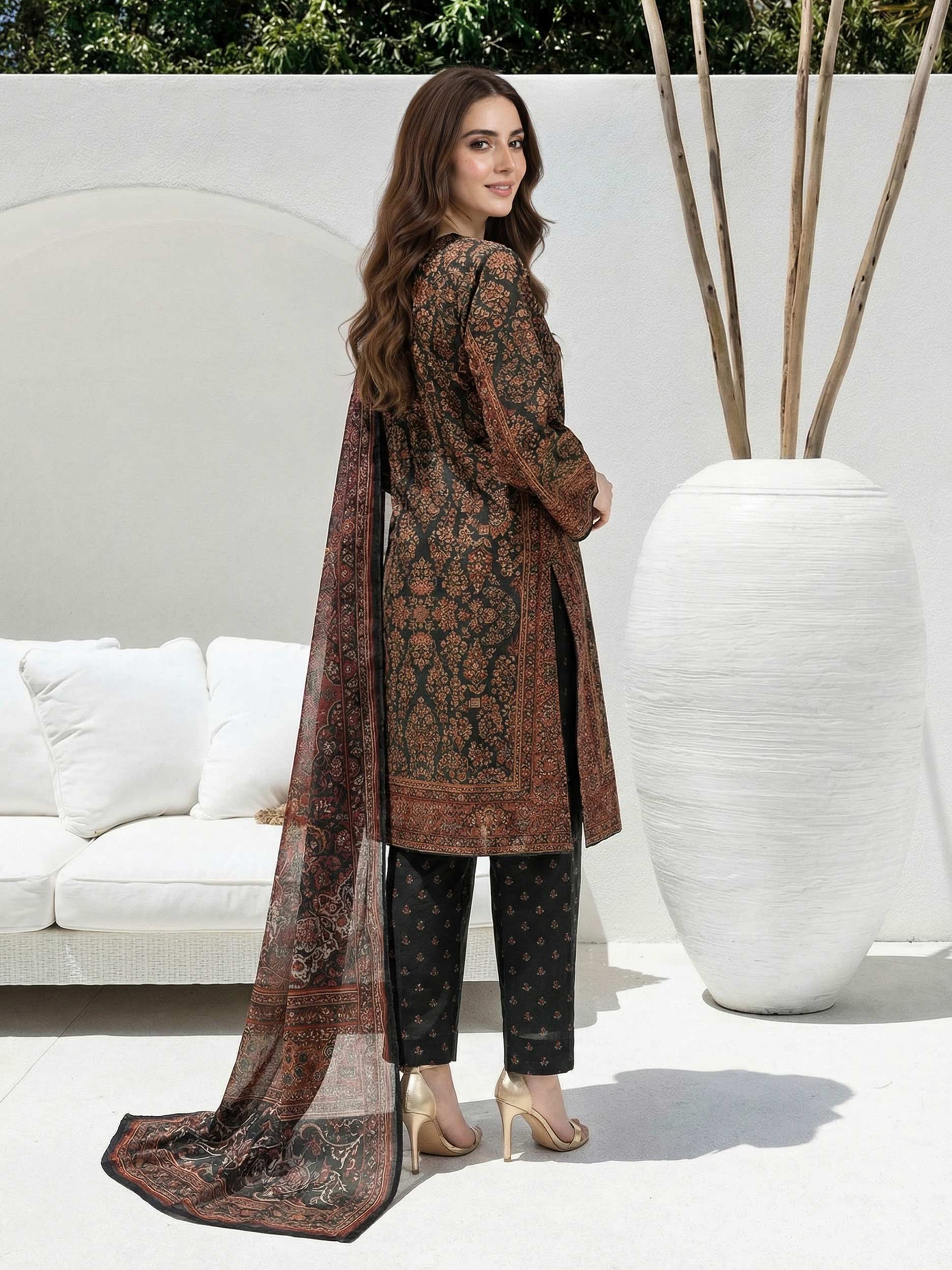 3 Piece Lawn Suit (Unstitched) - Image 3