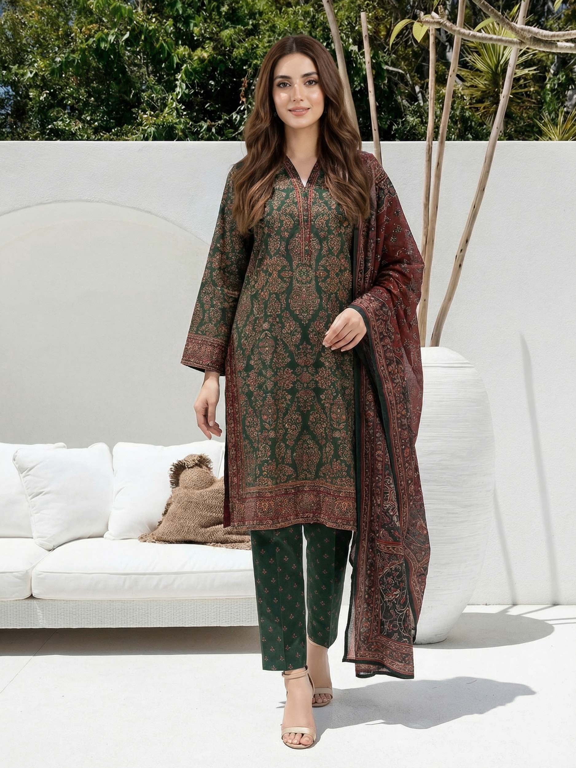 3 Piece Lawn Suit (Unstitched) - Image 2
