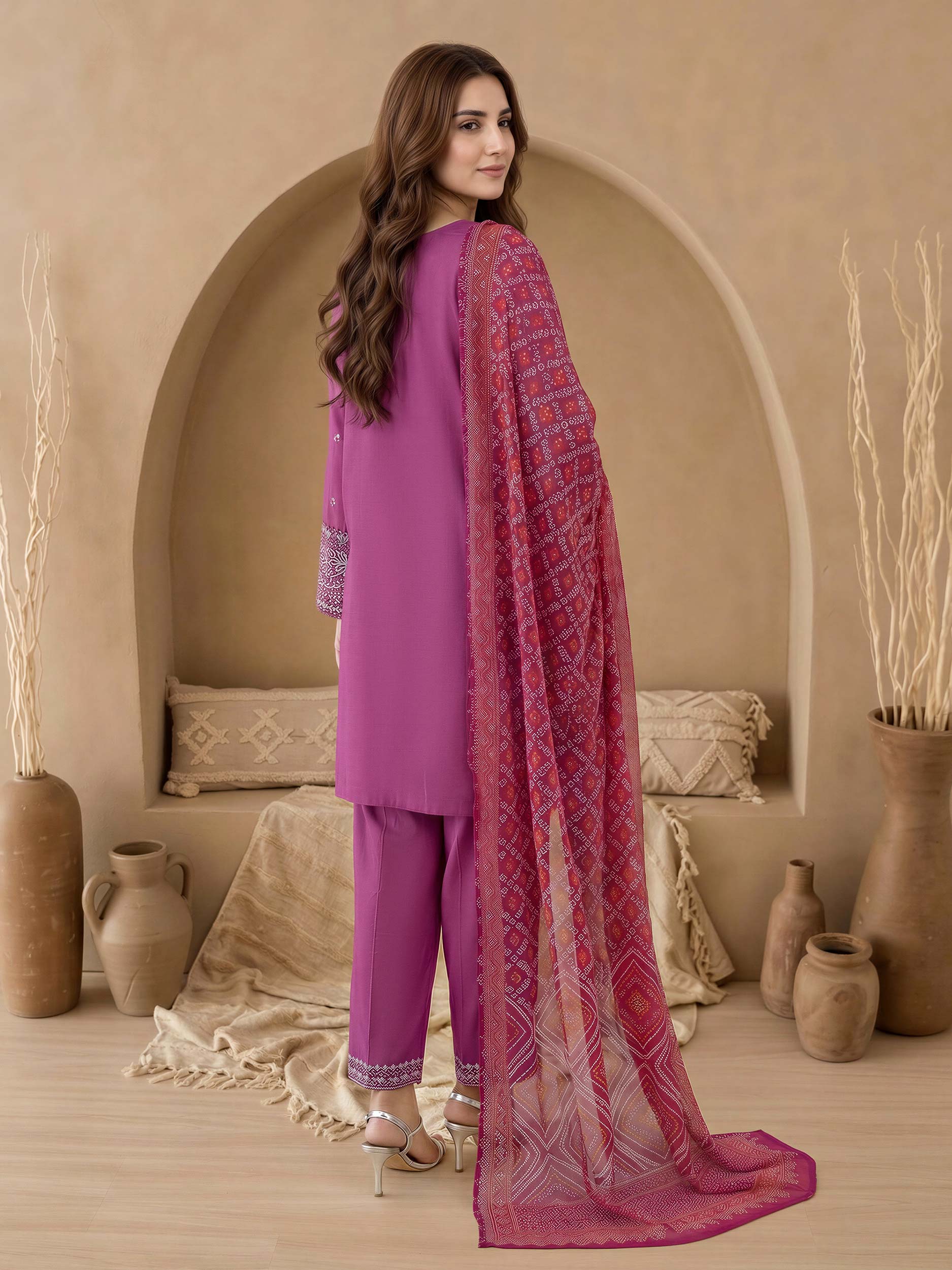 3 Piece Lawn Suit-Embroidered (Unstitched) - Image 3