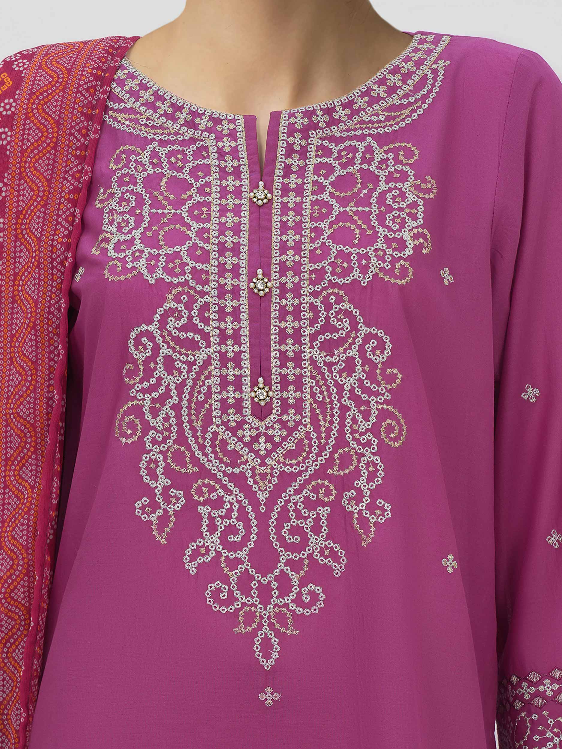 3 Piece Lawn Suit-Embroidered (Unstitched) - Image 4
