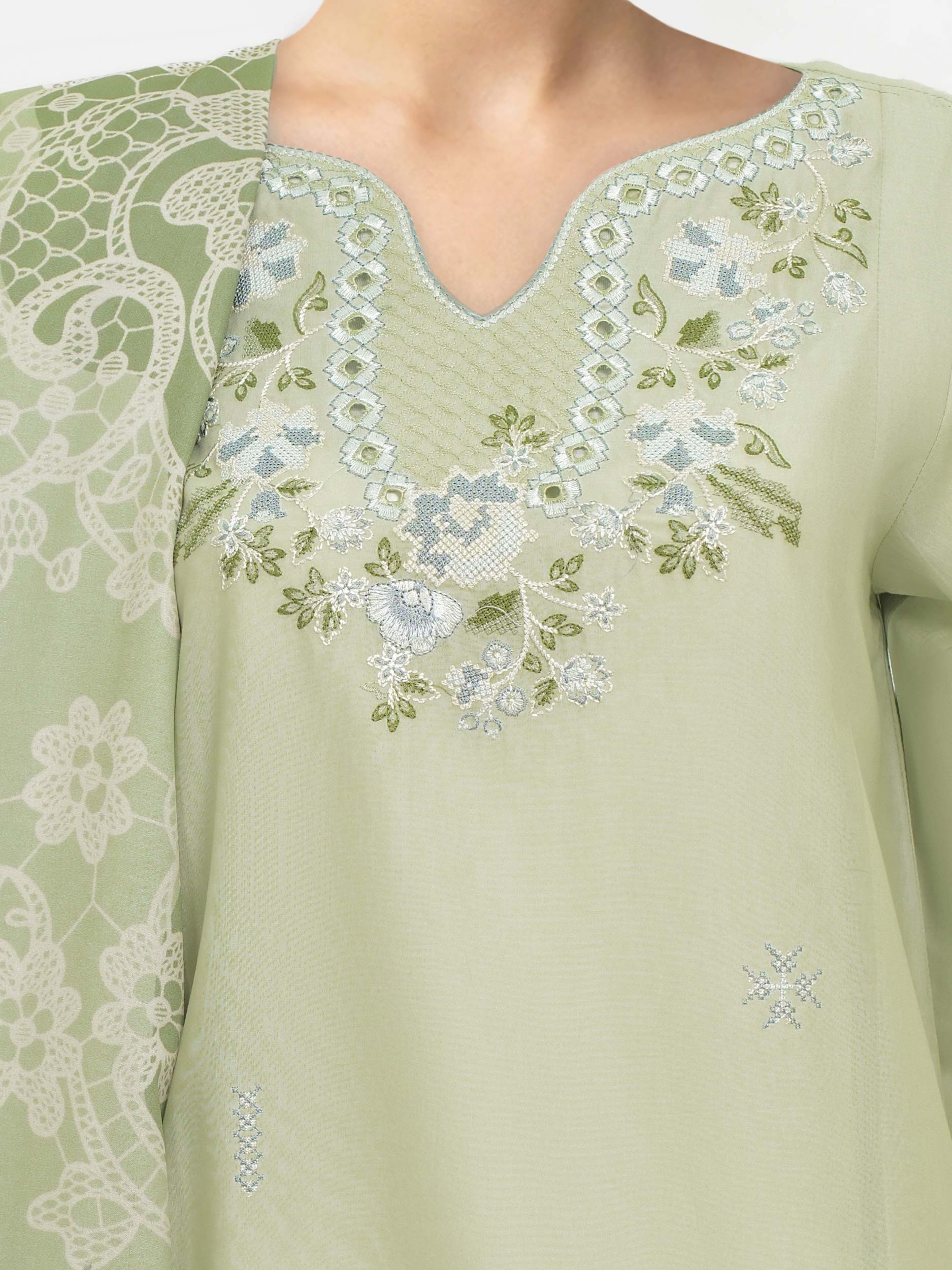 3 Piece Lawn Suit-Embroidered (Unstitched) - Image 5