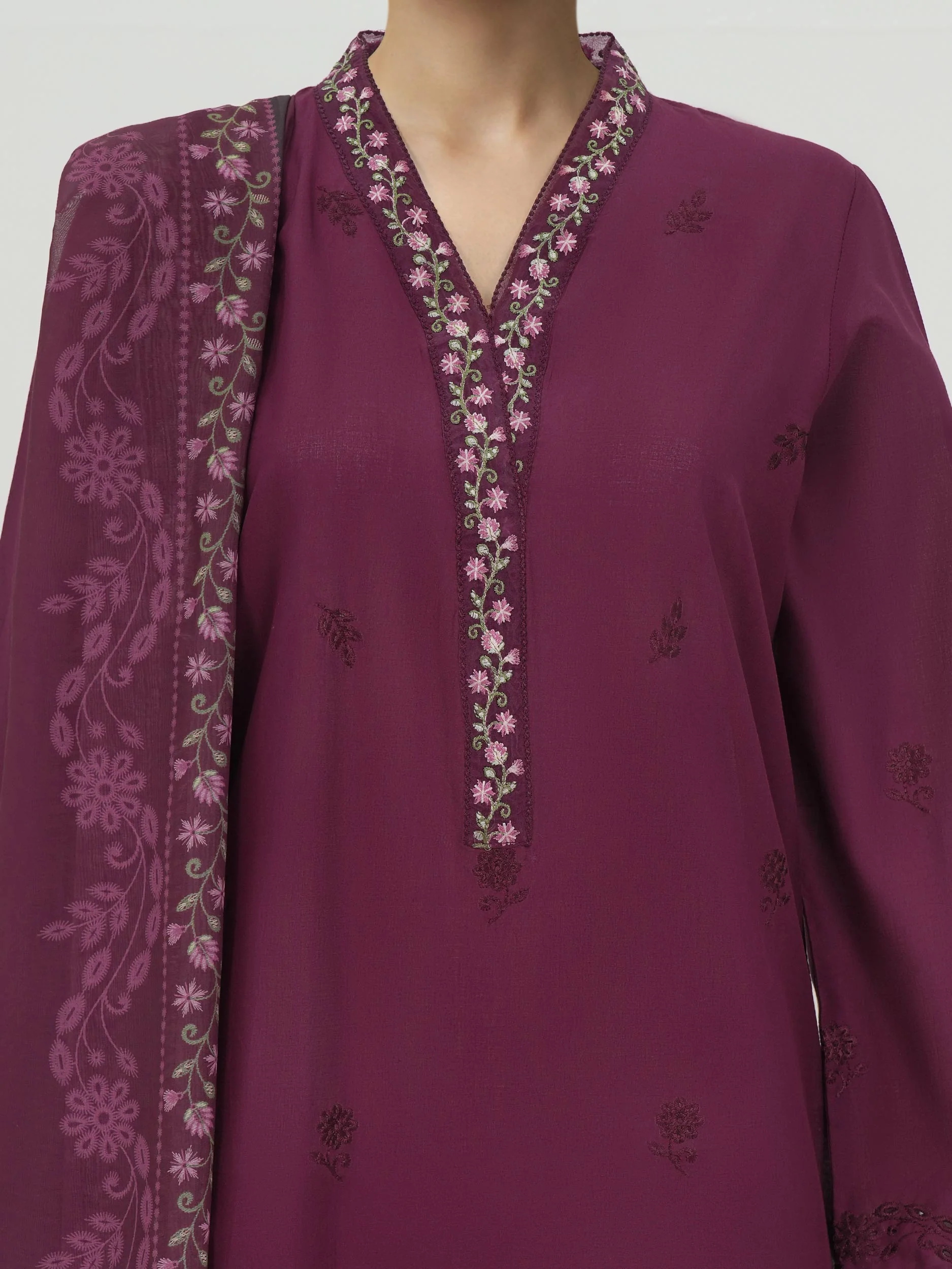 3 Piece Lawn Suit-Embroidered (Unstitched) - Image 5