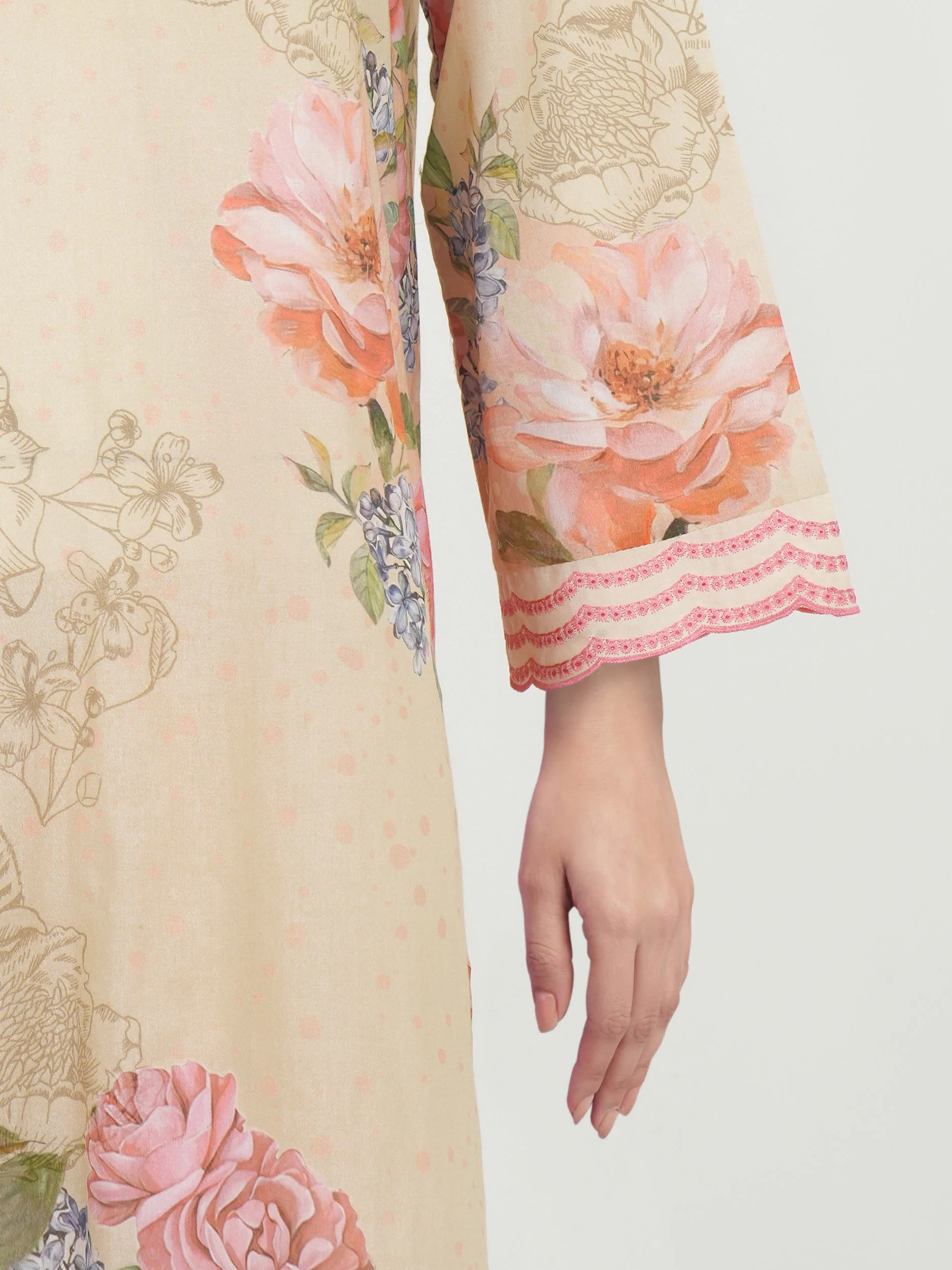 3 Piece Lawn Suit- Embroidered (Unstitched) - Image 5