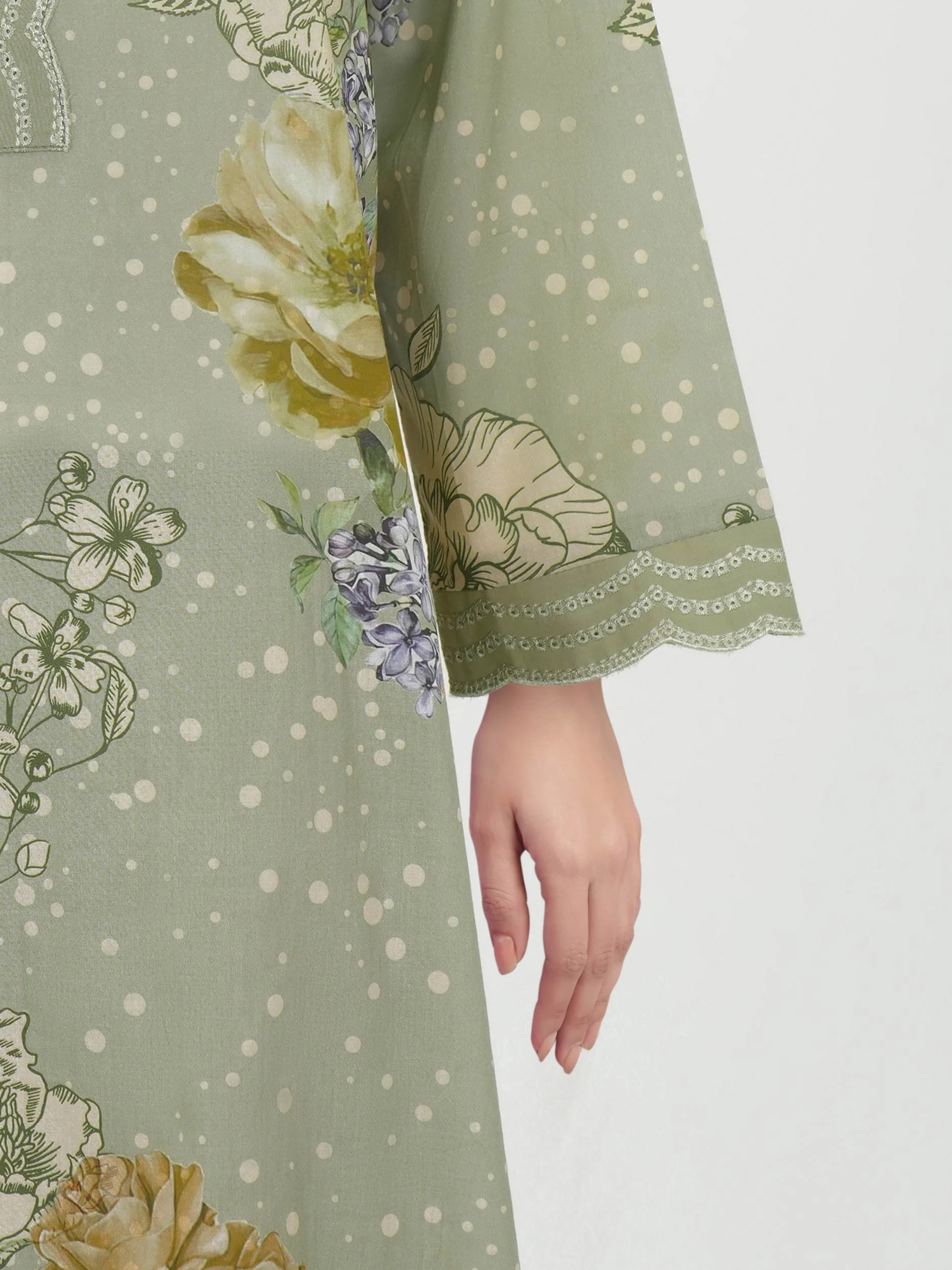 3 Piece Lawn Suit- Embroidered (Unstitched) - Image 5