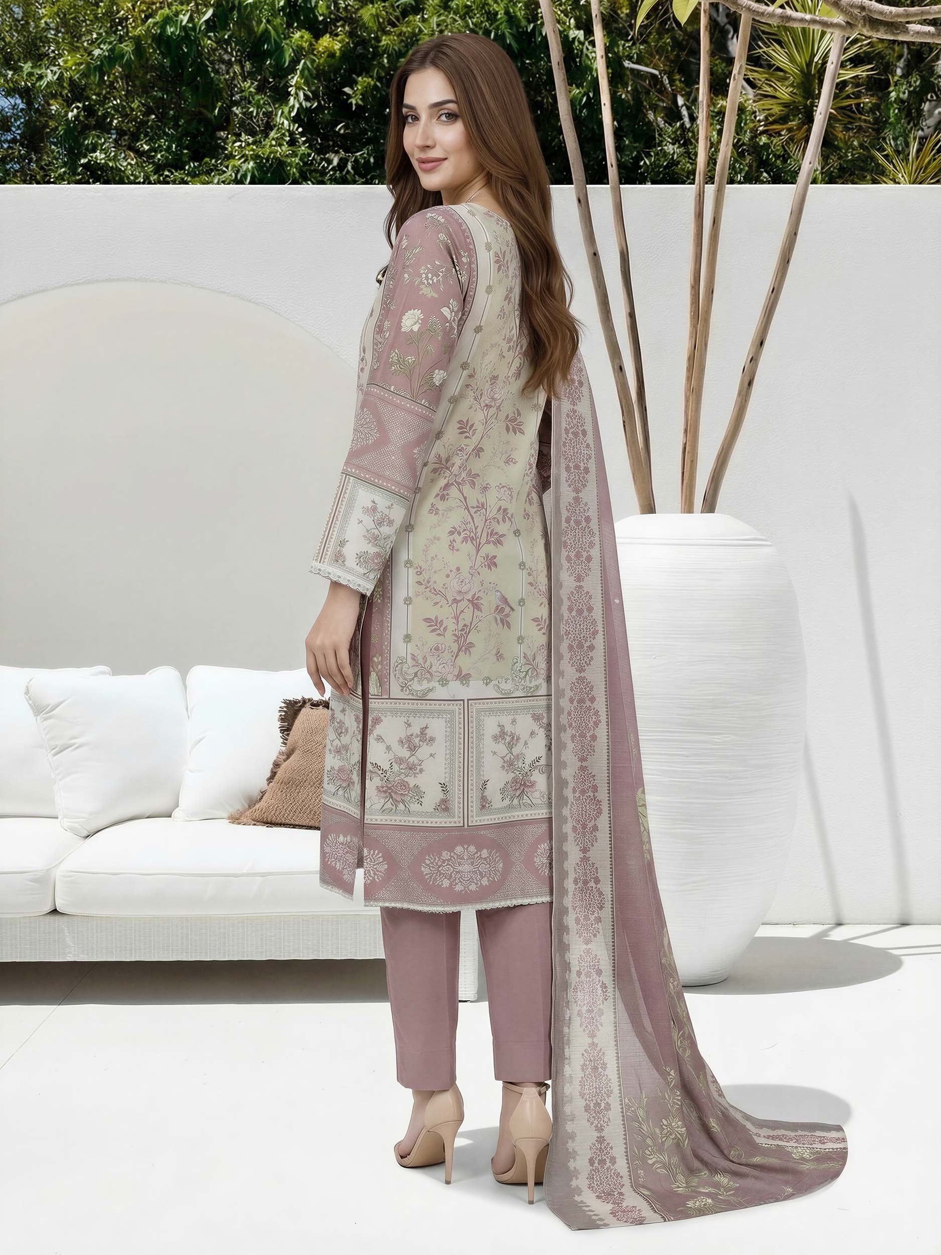 3 Piece Lawn Suit (Unstitched) - Image 3