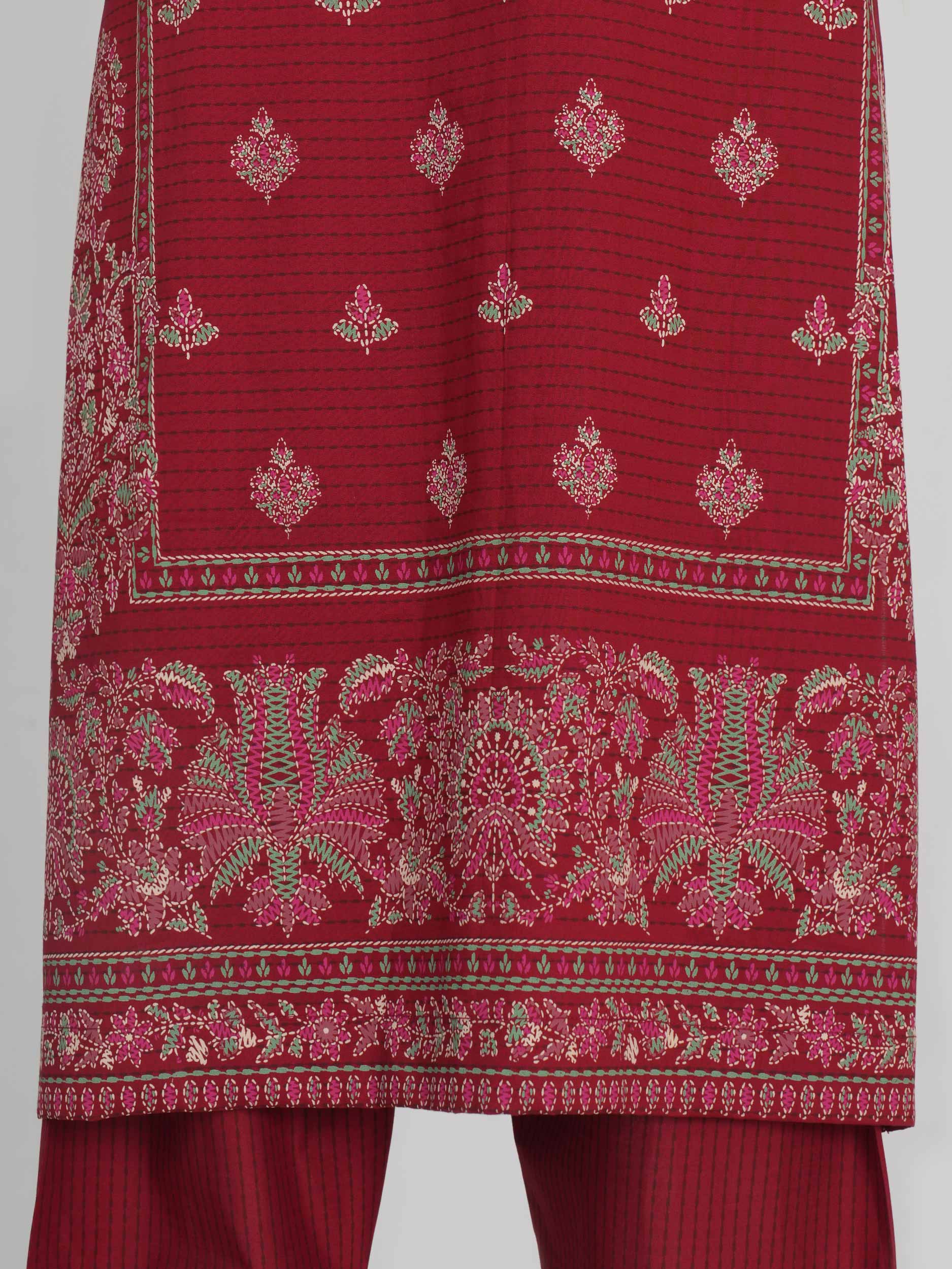 3 Piece Lawn Suit-  Embroidered (Unstitched) - Image 6