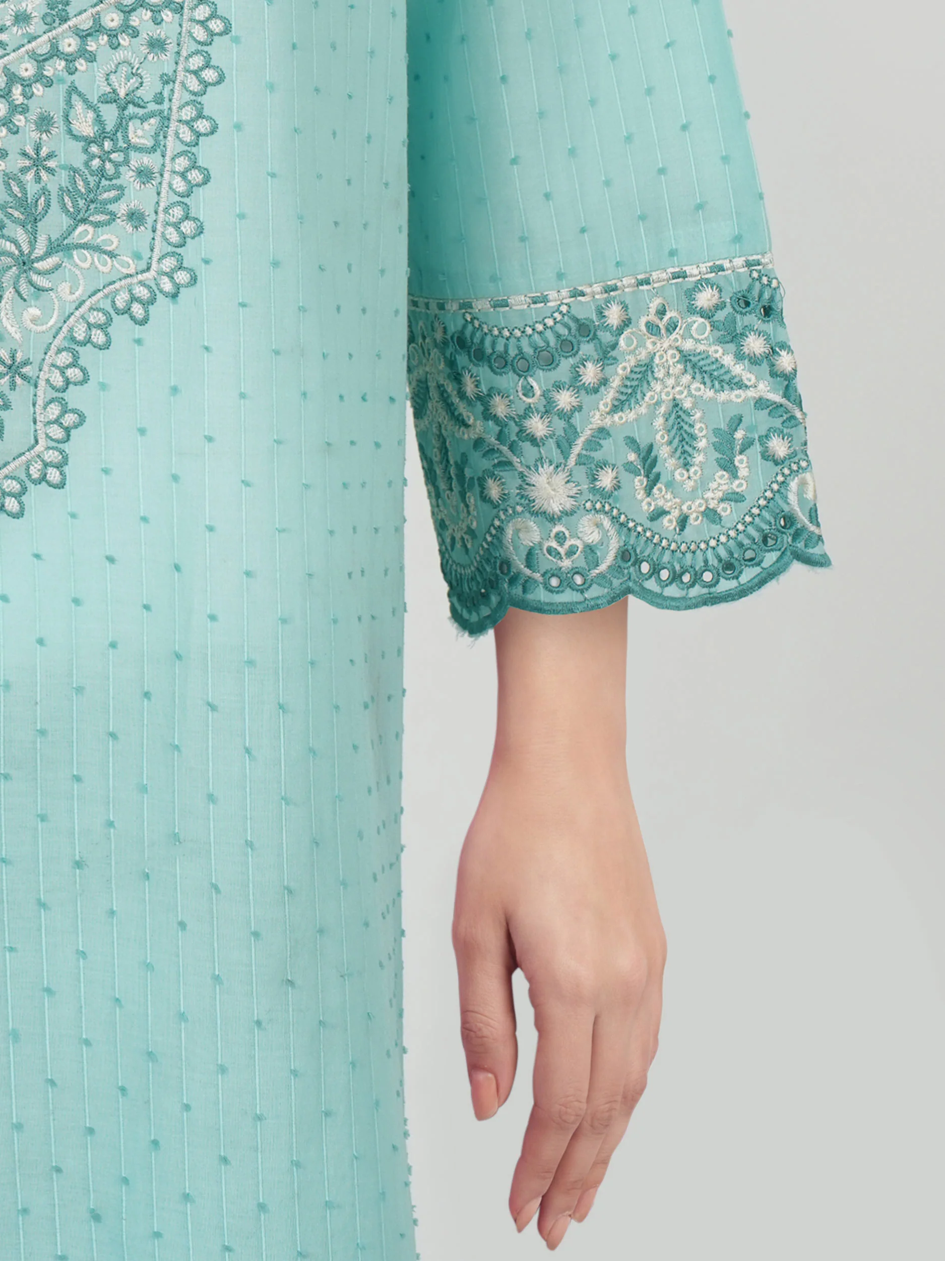 3 Piece Lawn Suit- Embroidered (Unstitched) - Image 5