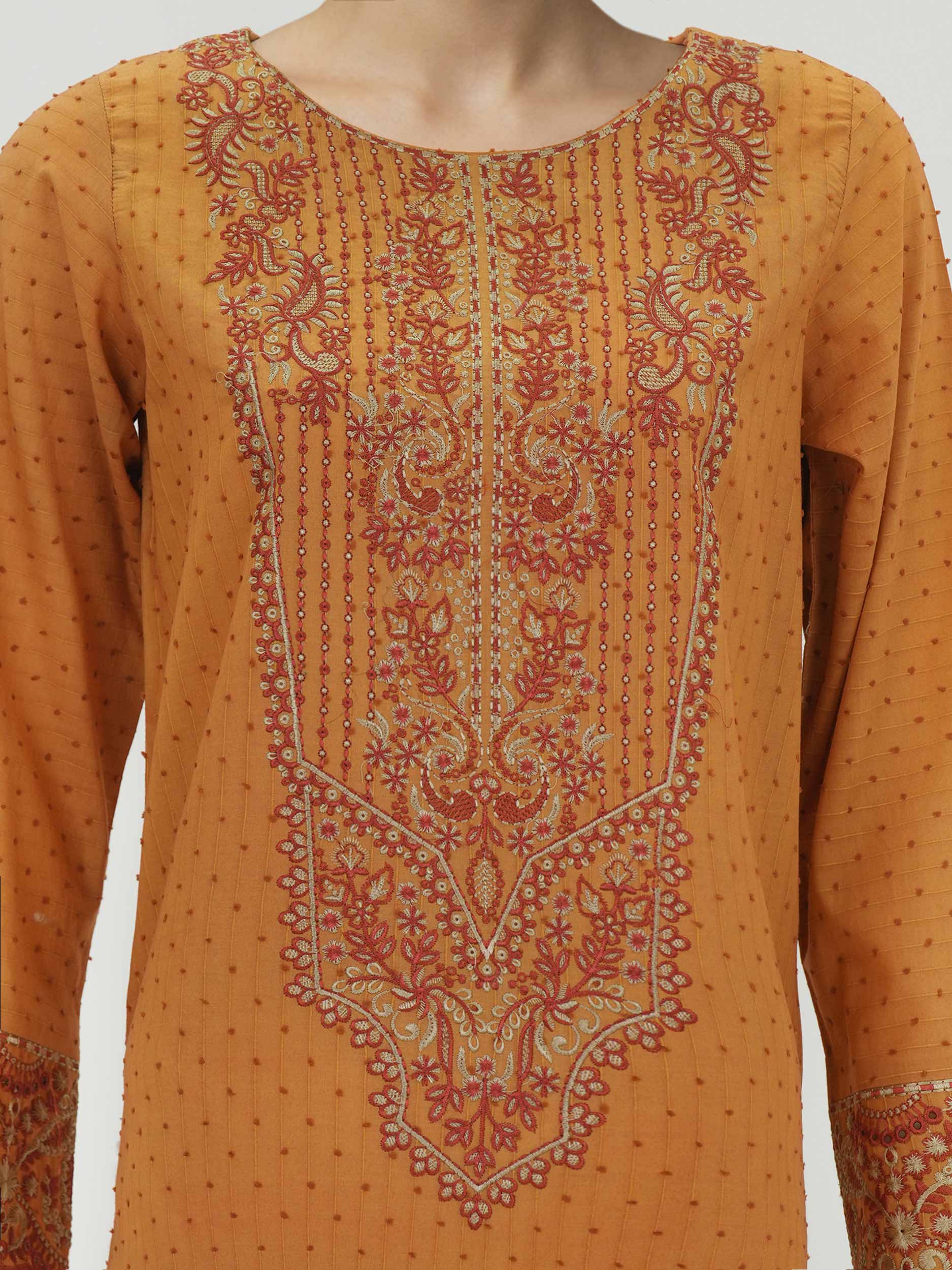 3 Piece Lawn Suit-  Embroidered (Unstitched) - Image 4