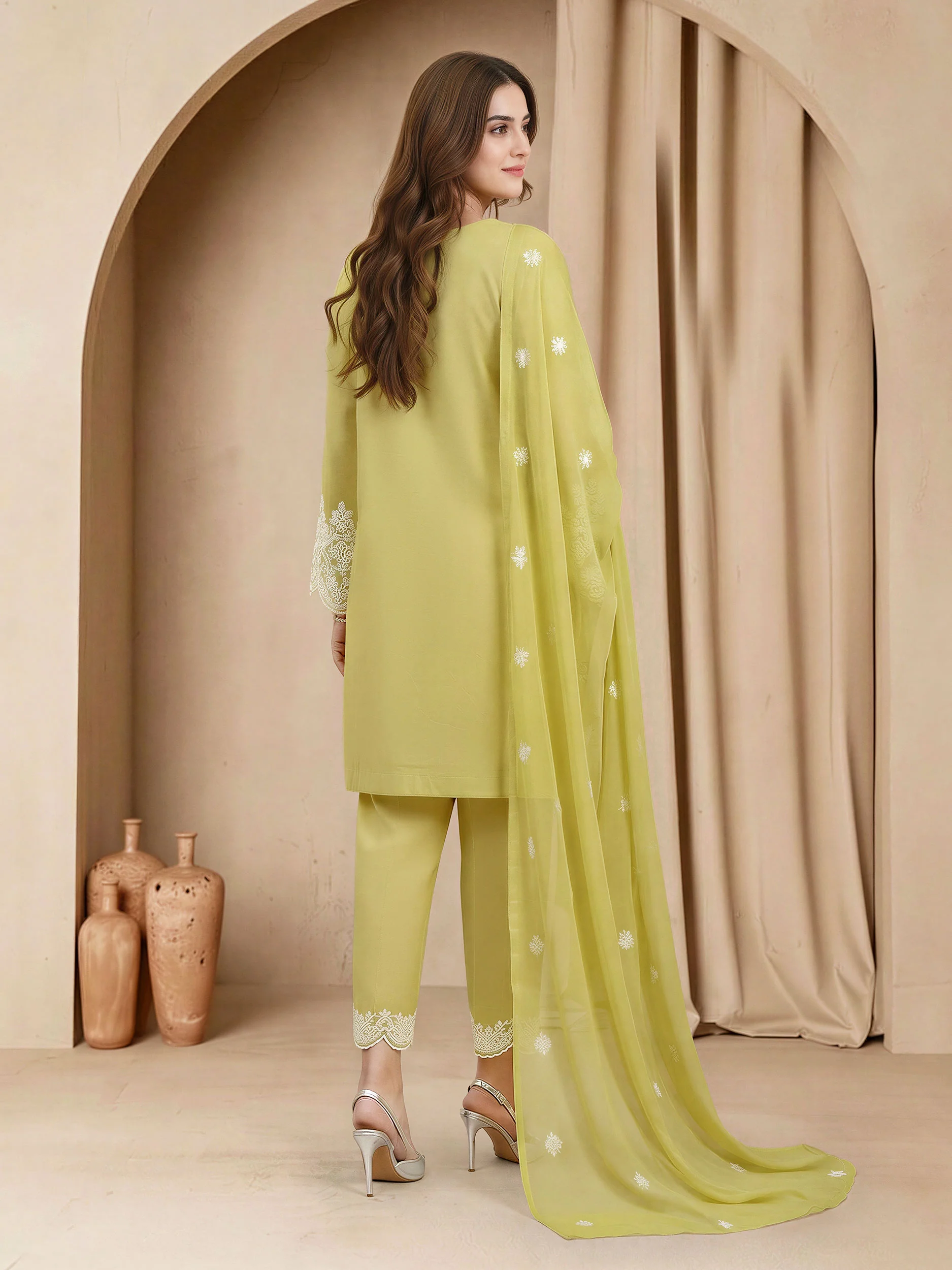 3 Piece Lawn Suit-Embroidered (Unstitched) - Image 2