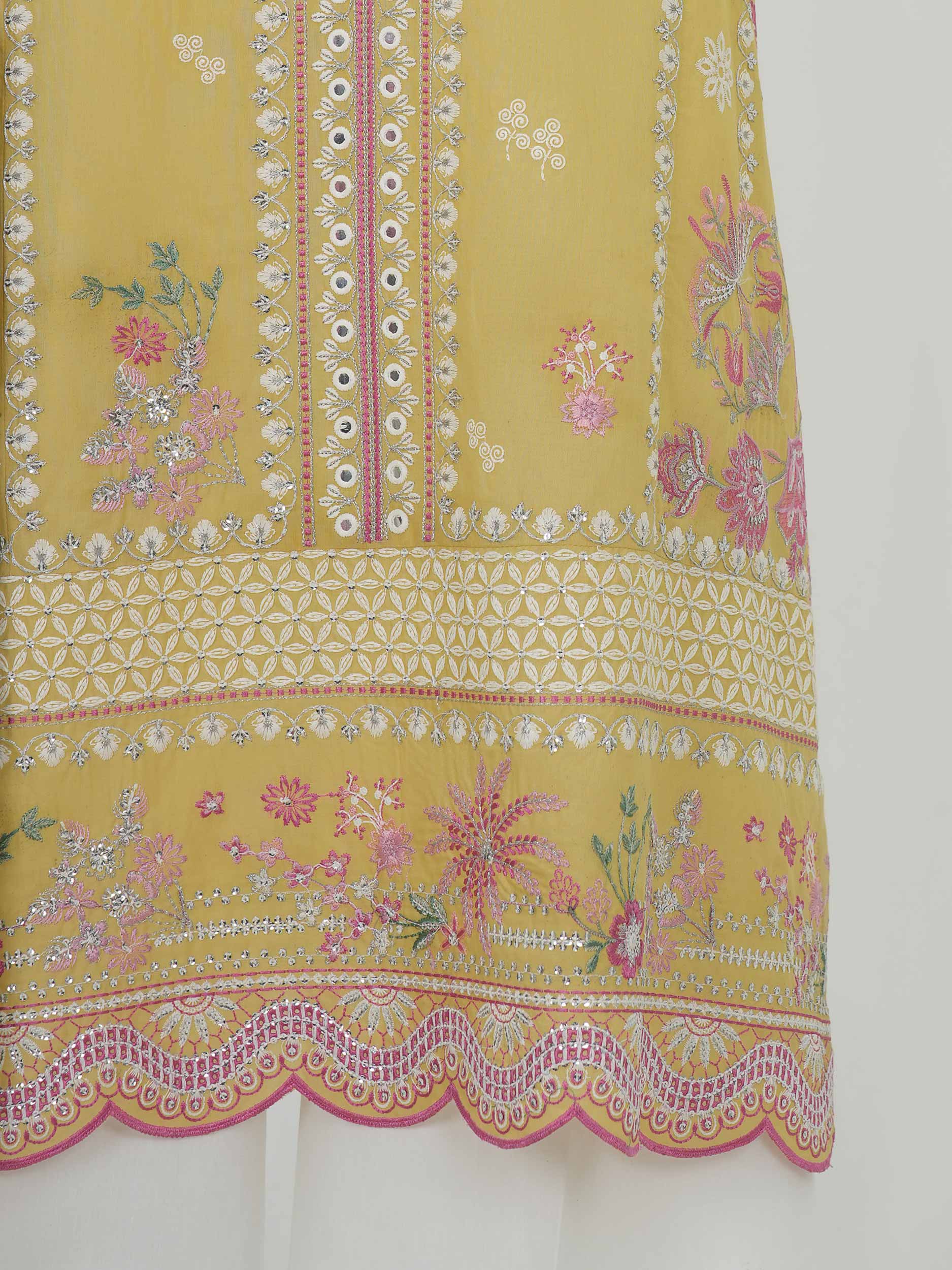 3 Piece Cambric Suit-Embroidered (Unstitched) - Image 6