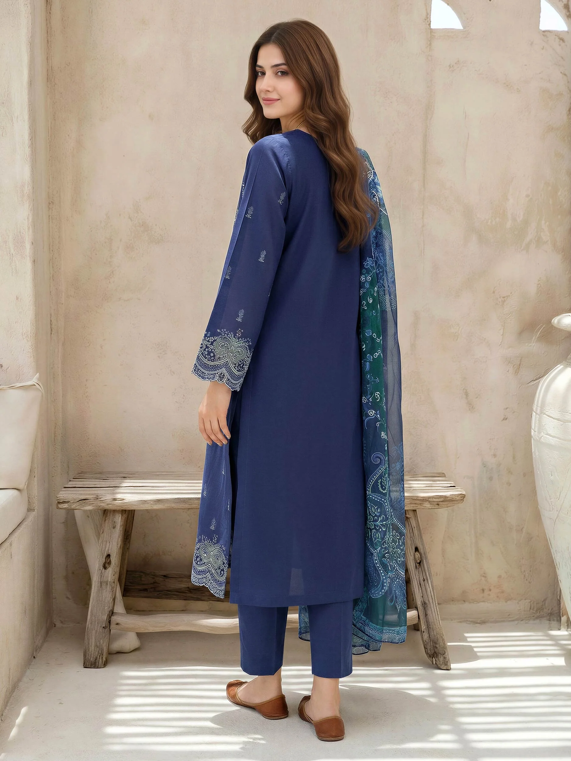 3 Piece Lawn Suit-Embroidered (Unstitched) - Image 2