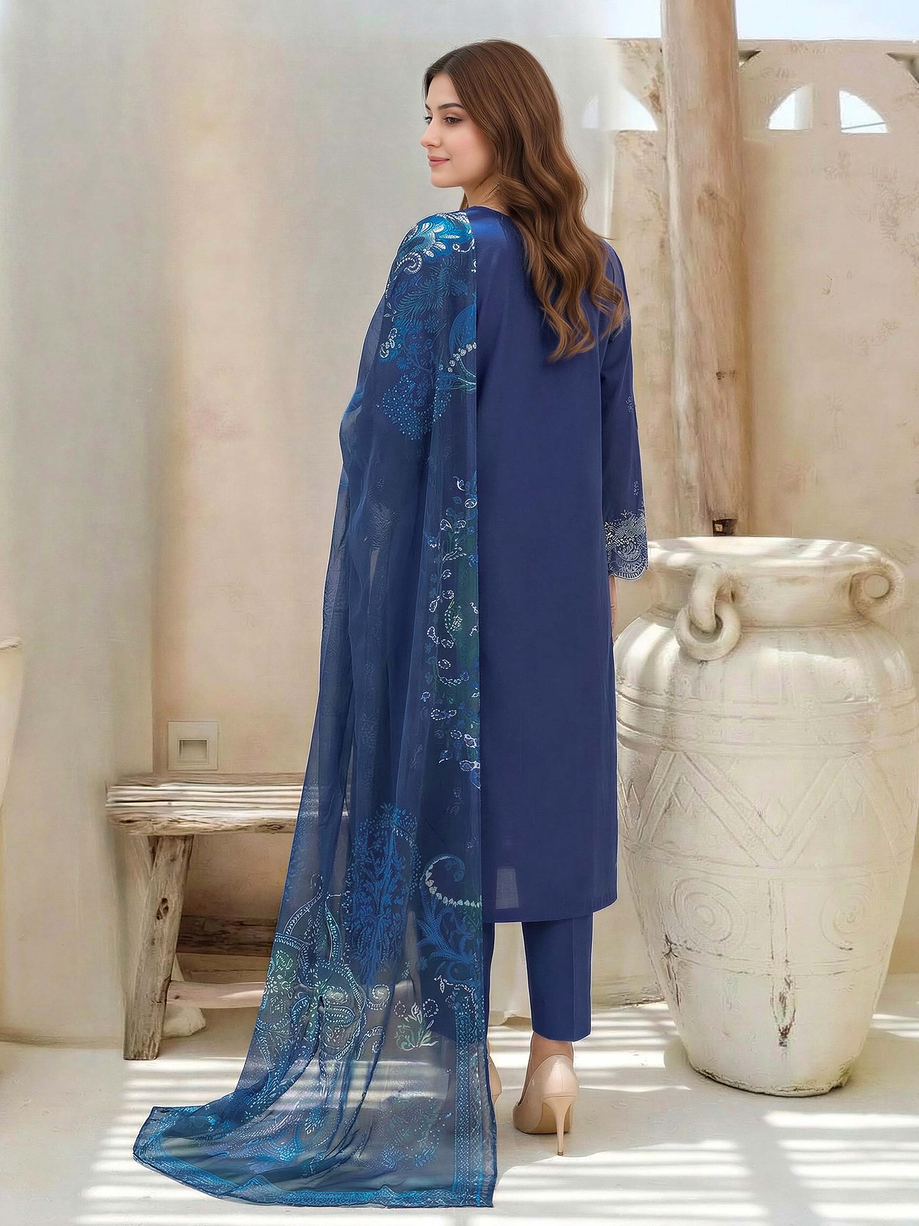 3 Piece Lawn Suit-Embroidered (Unstitched) - Image 3