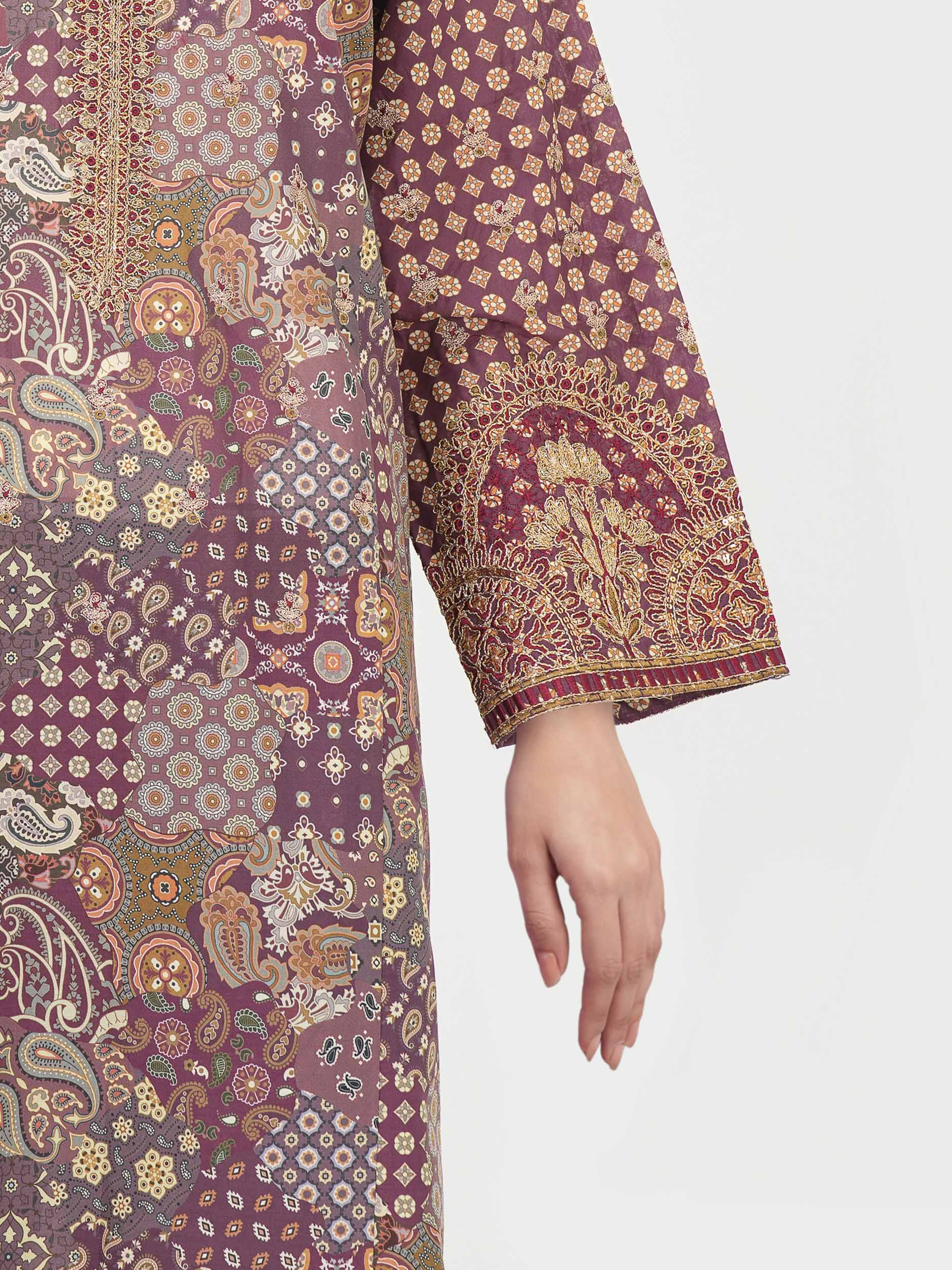 3 Piece Lawn Suit- Embroidered (Unstitched) - Image 6