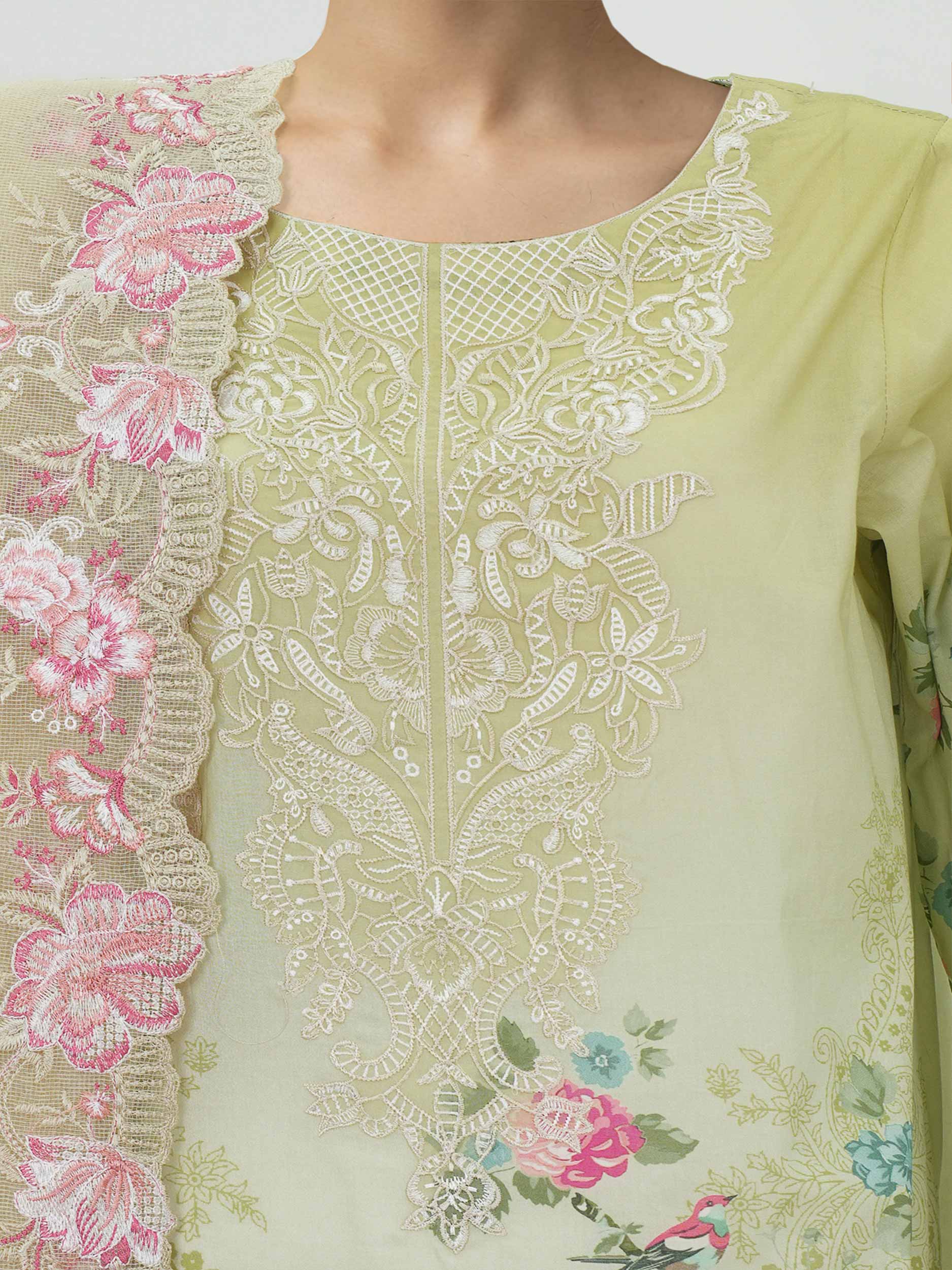 3 Piece Lawn Suit-Embroidered (Unstitched) - Image 4