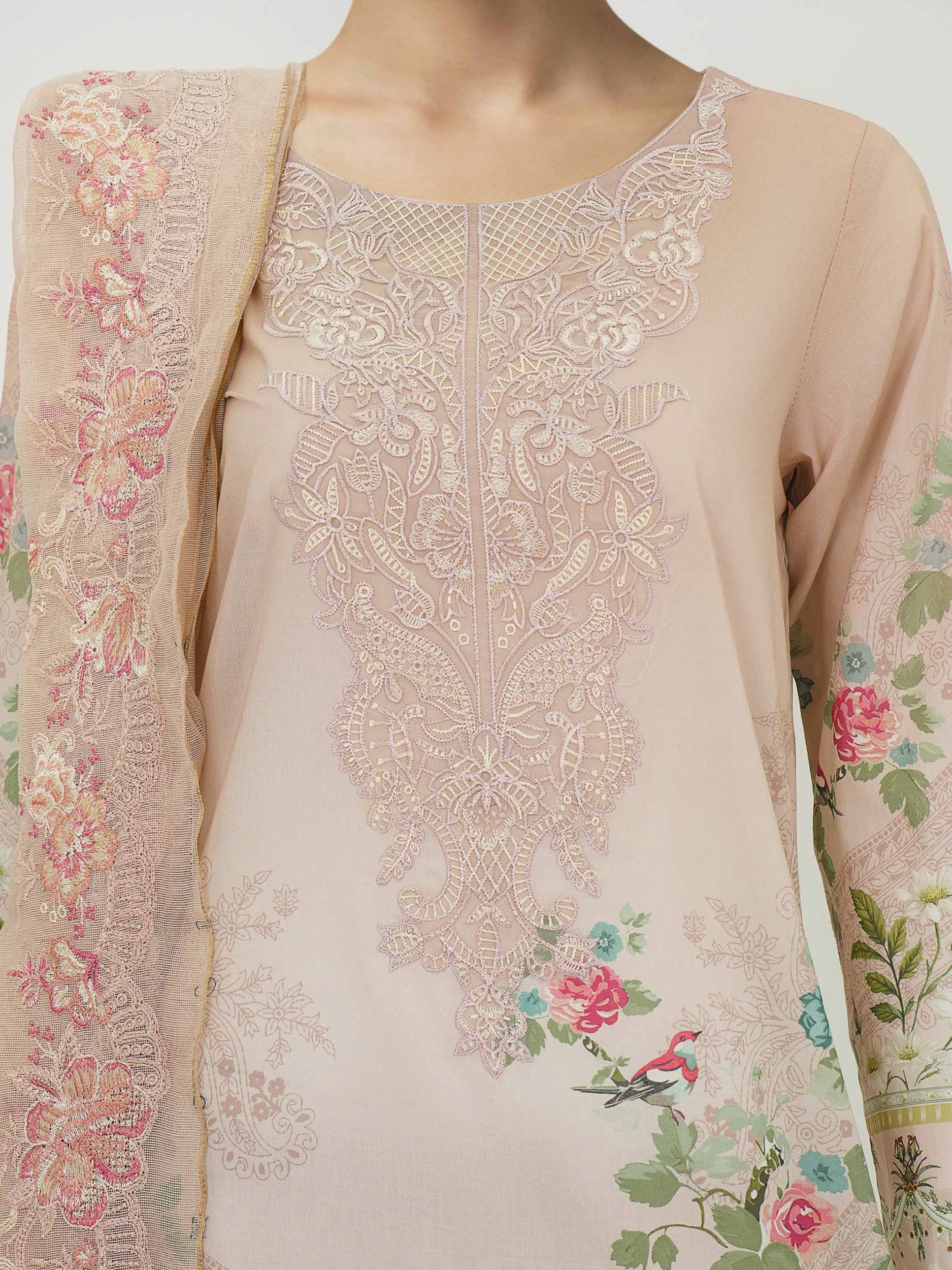 3 Piece Lawn Suit-Embroidered (Unstitched) - Image 4