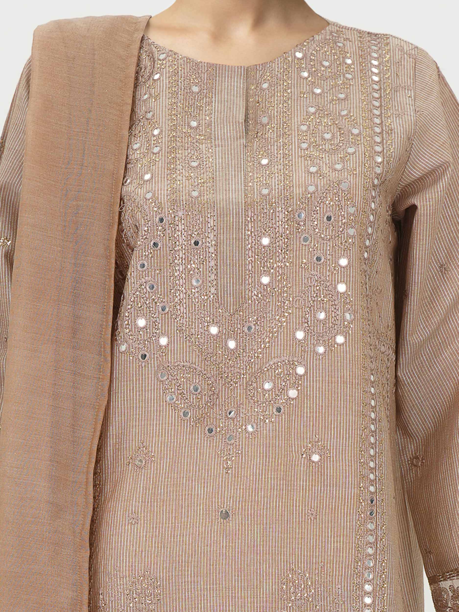 3 Piece Lawn Missouri Suit- Embroidered (Unstitched) - Image 4