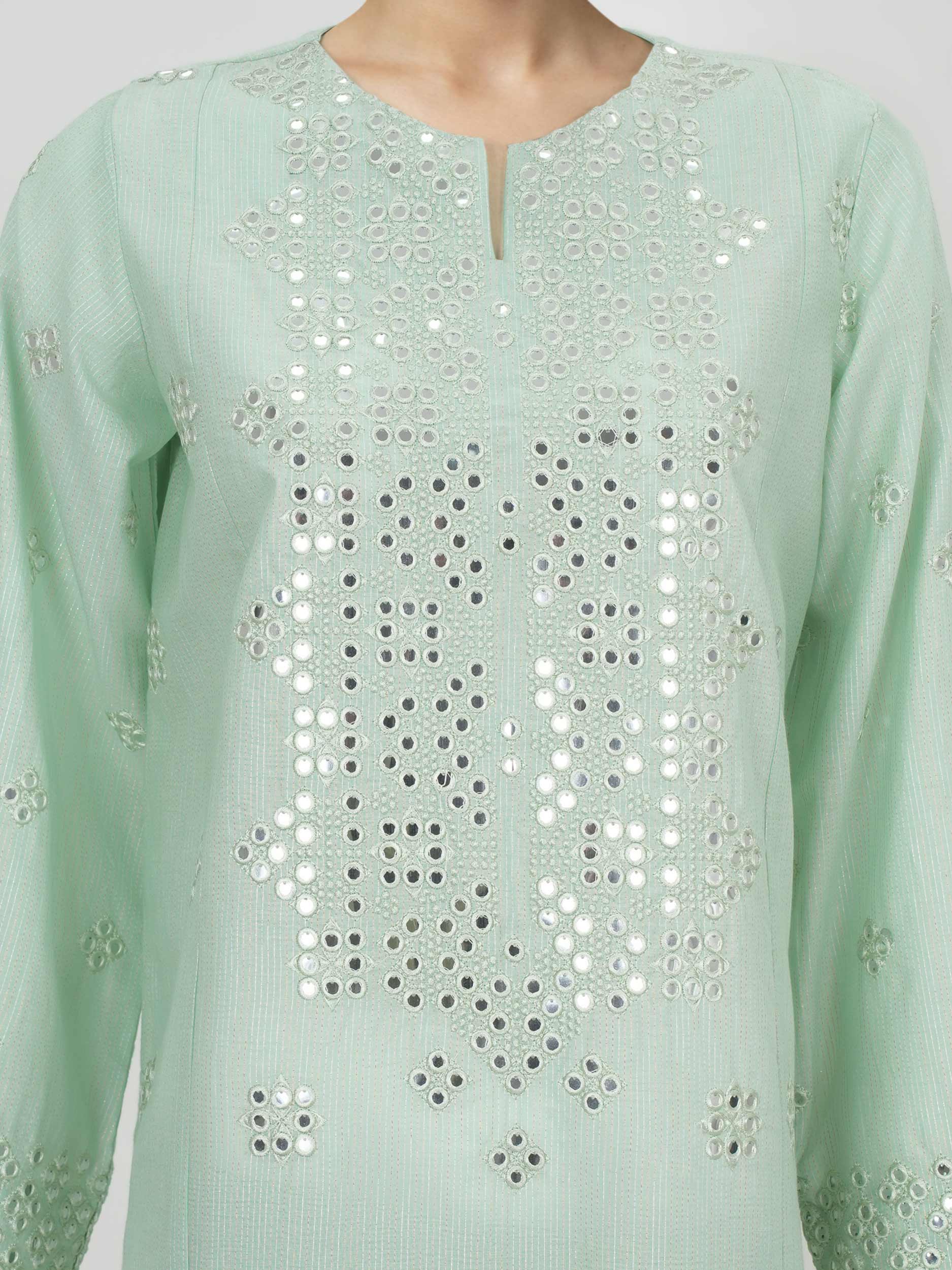 3 Piece Lawn Massouri Suit- Embroidered (Unstitched) - Image 4