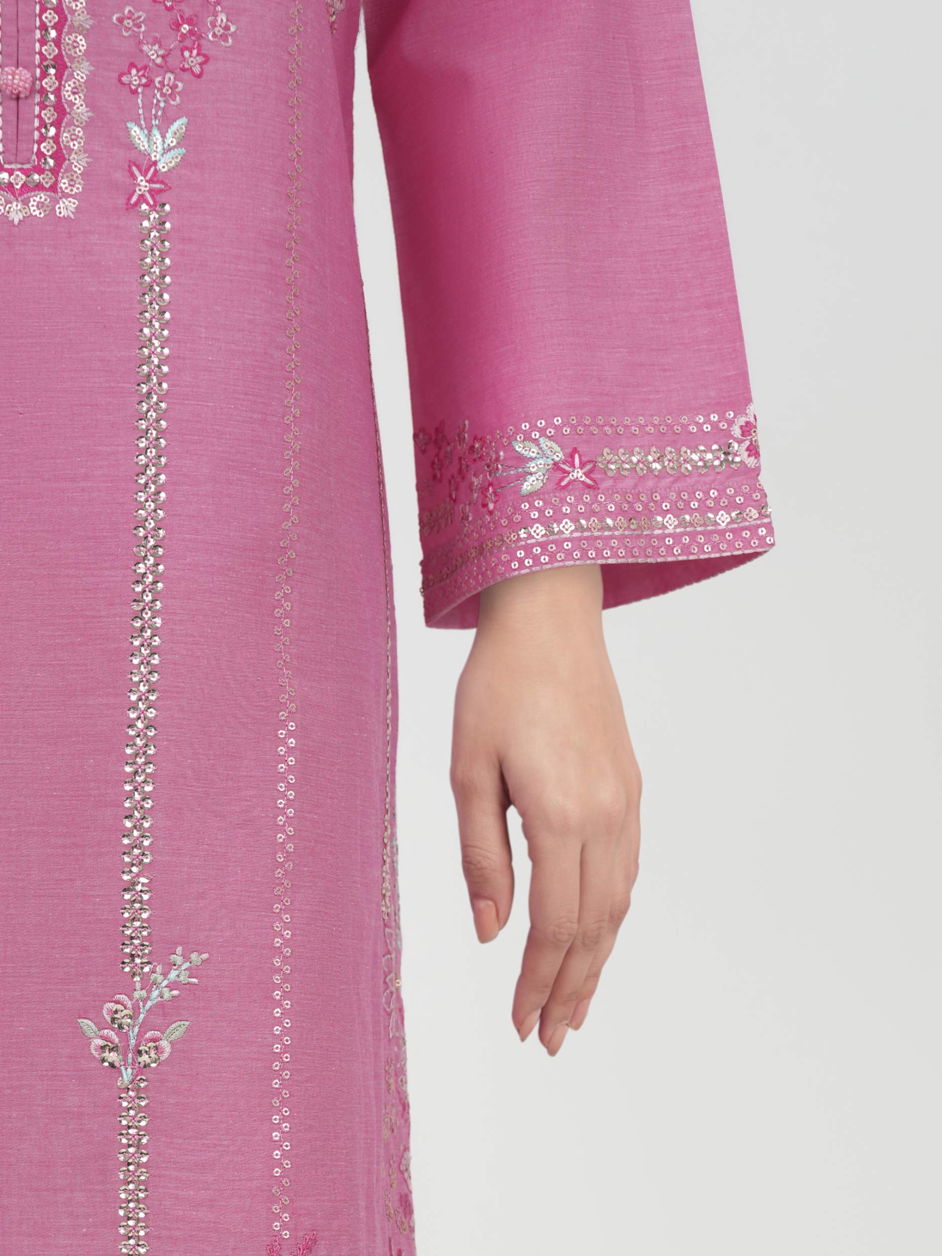 3 Piece Yarn Dyed Suit- Embroidered (Unstitched) - Image 5