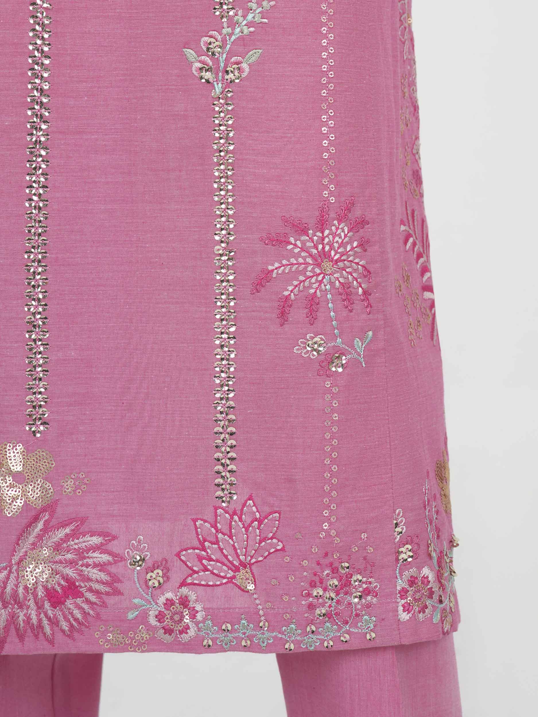 3 Piece Yarn Dyed Suit- Embroidered (Unstitched) - Image 6